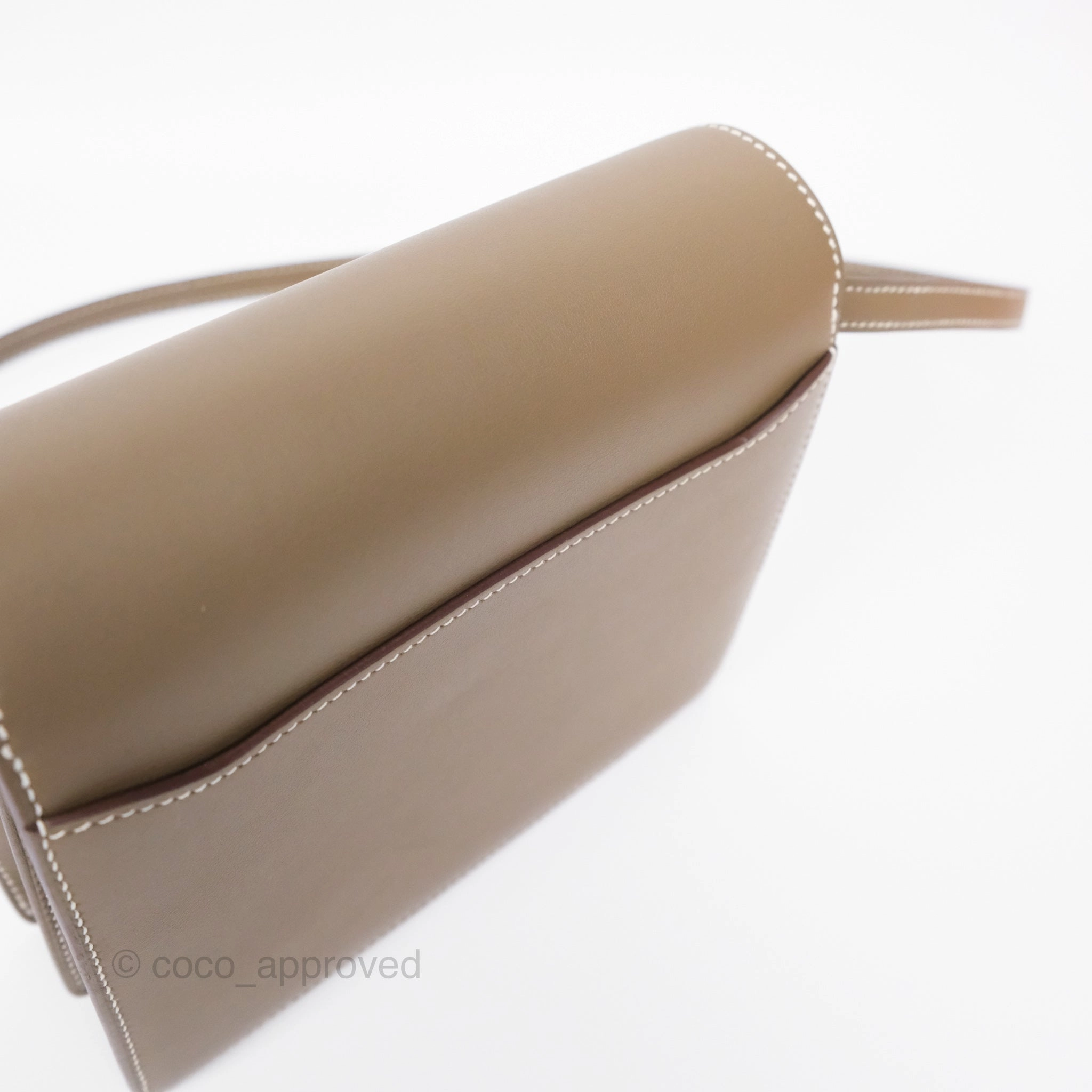 Herms Roulis Mini 18 Etoupe 18 Swift Gold Hardware