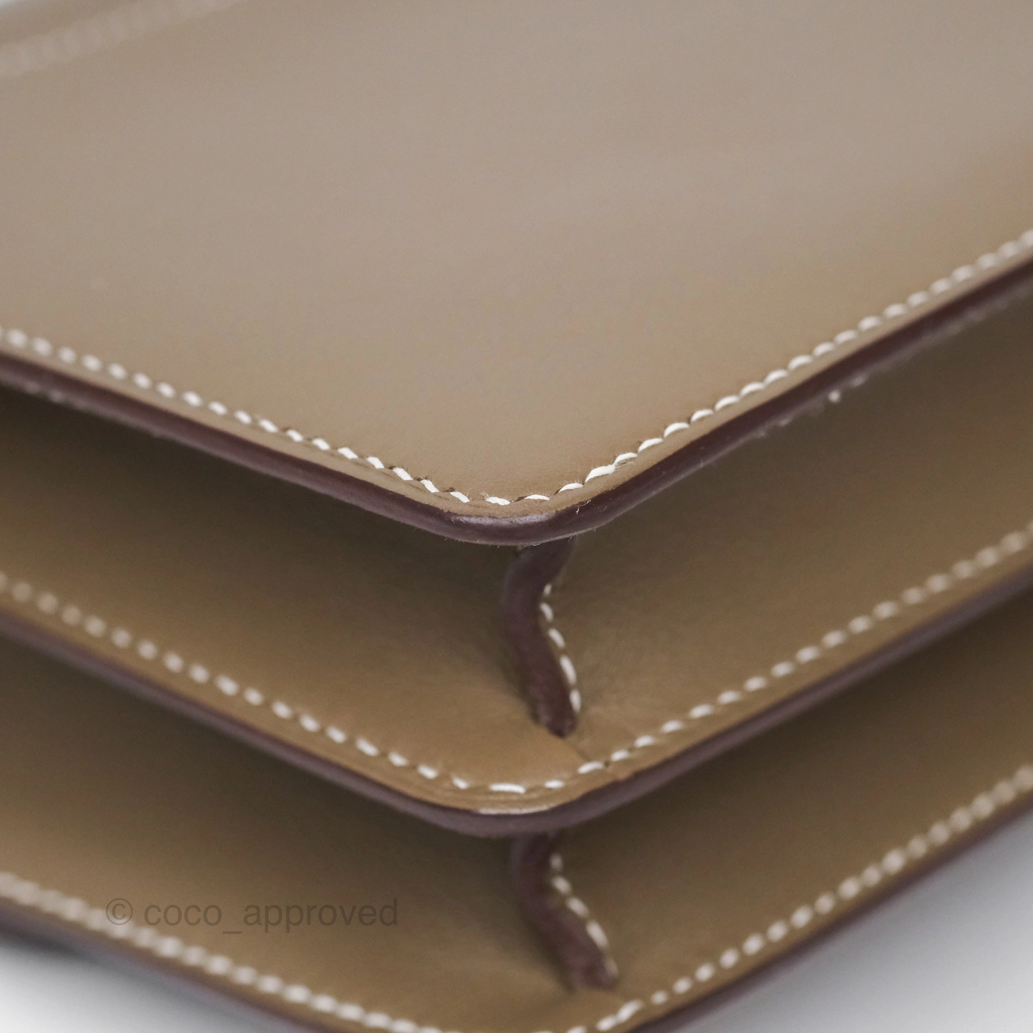 Herms Roulis Mini 18 Etoupe 18 Swift Gold Hardware