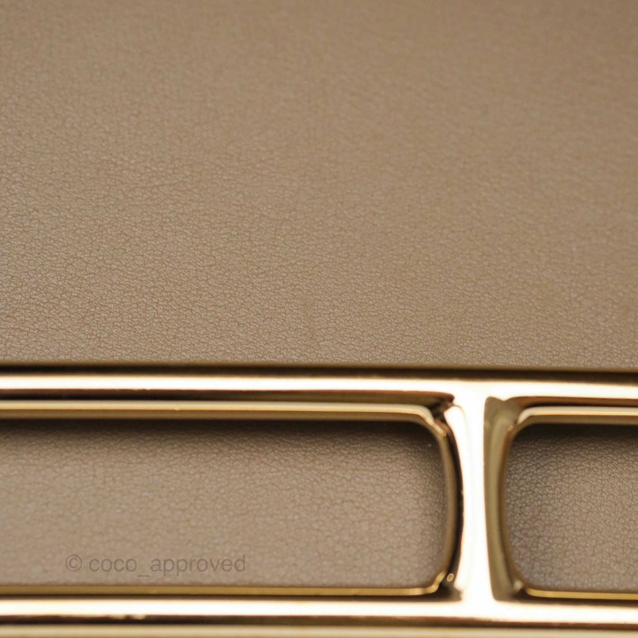 Herms Roulis Mini 18 Etoupe 18 Swift Gold Hardware