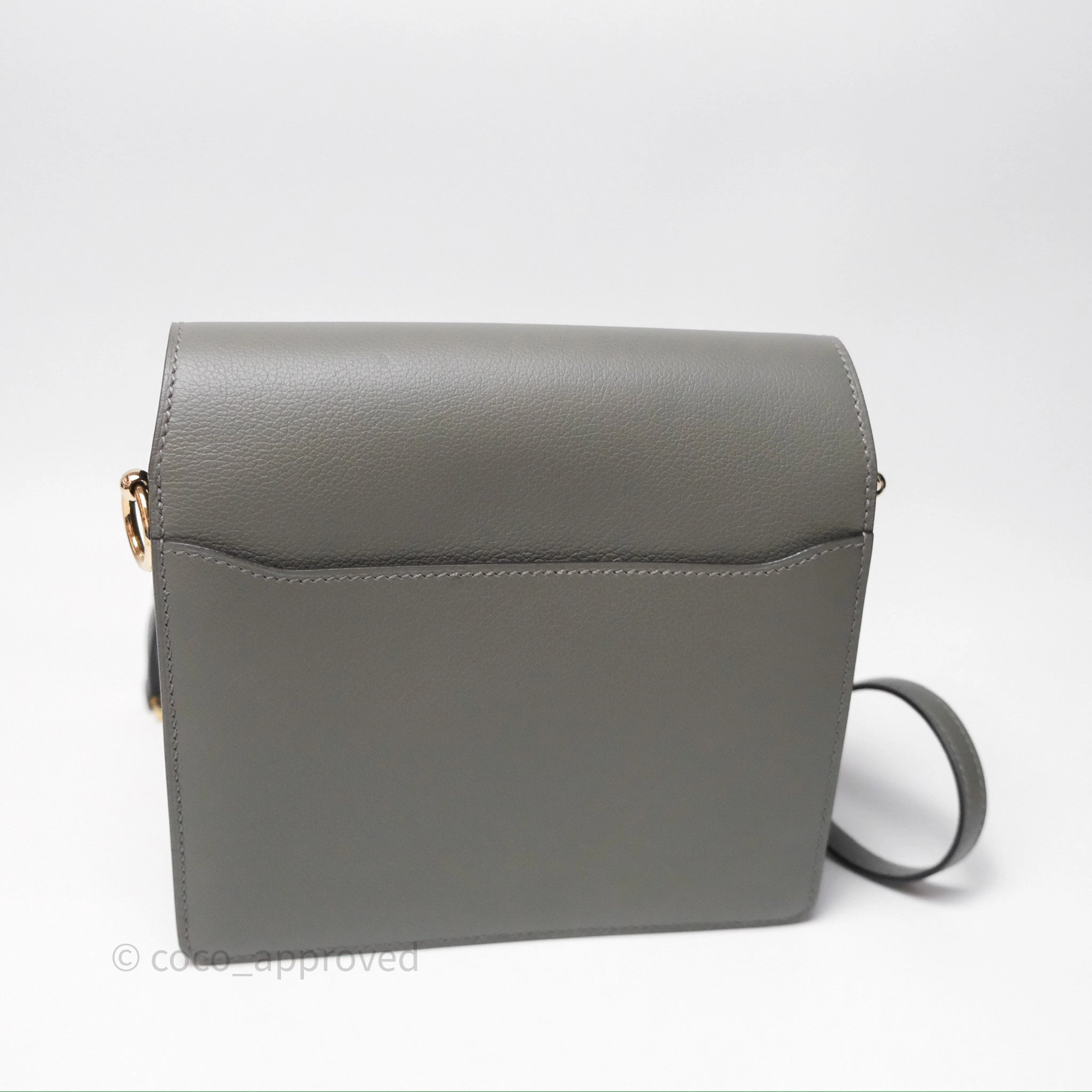 Herms Roulis Mini 18 Gris Meyer 0L Evercolor Permabrass Hardware