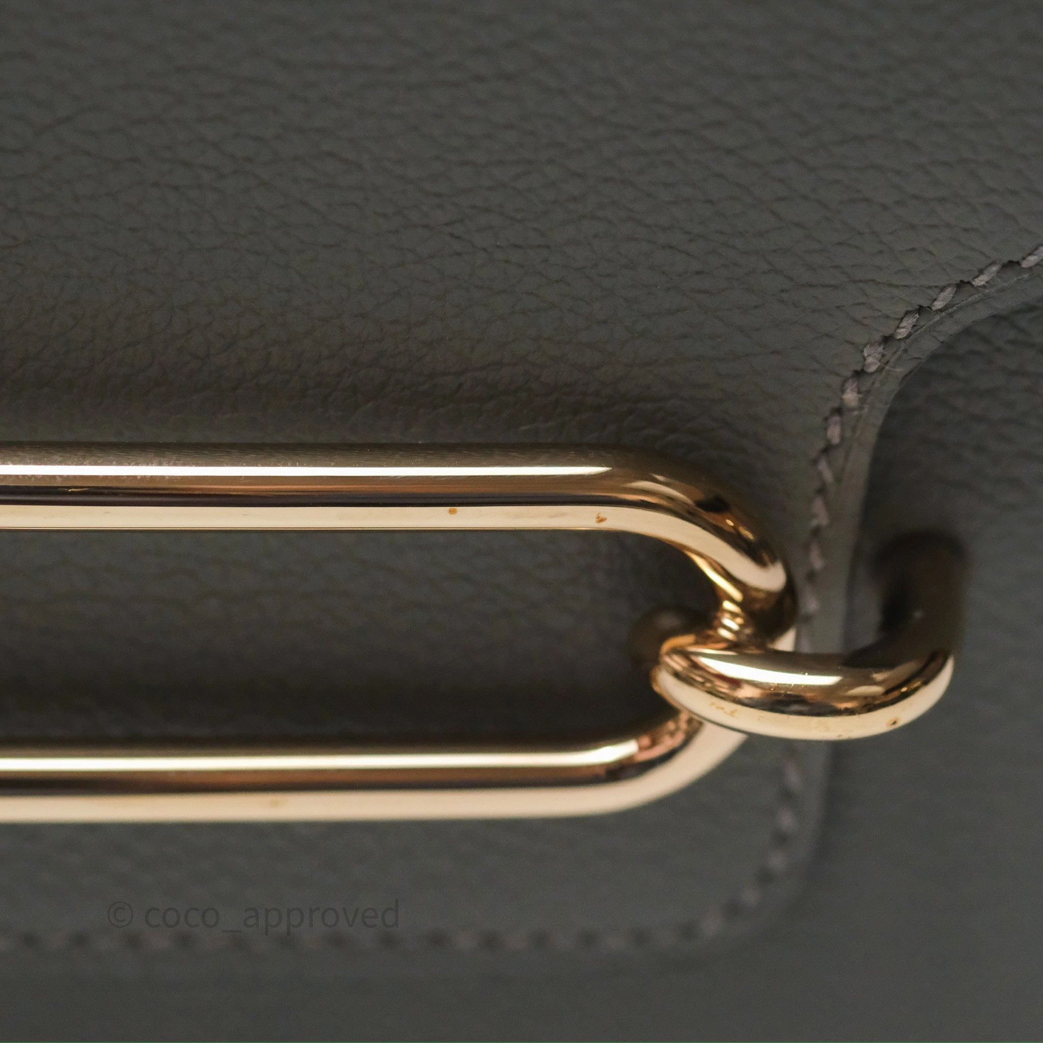 Herms Roulis Mini 18 Gris Meyer 0L Evercolor Permabrass Hardware