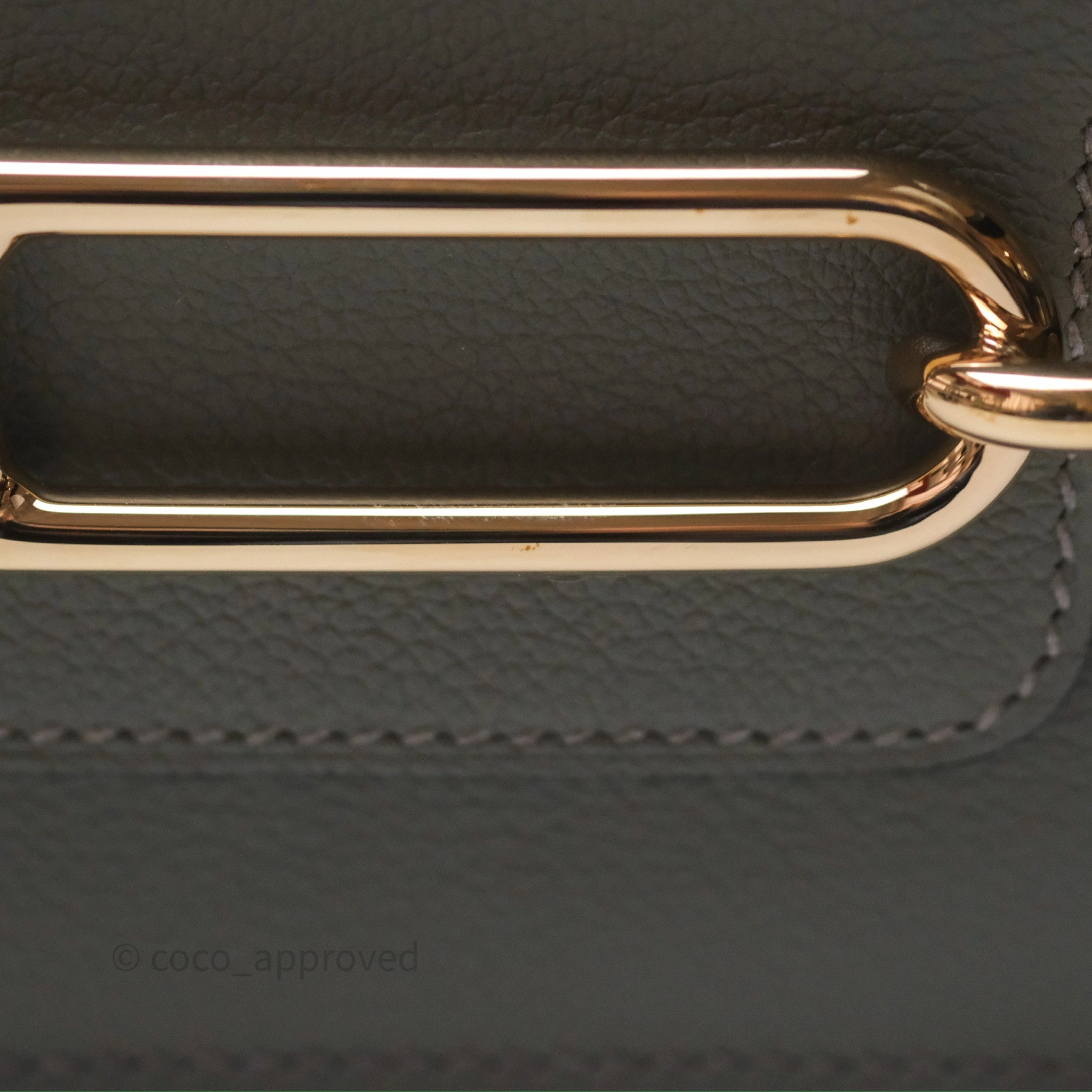 Herms Roulis Mini 18 Gris Meyer 0L Evercolor Permabrass Hardware