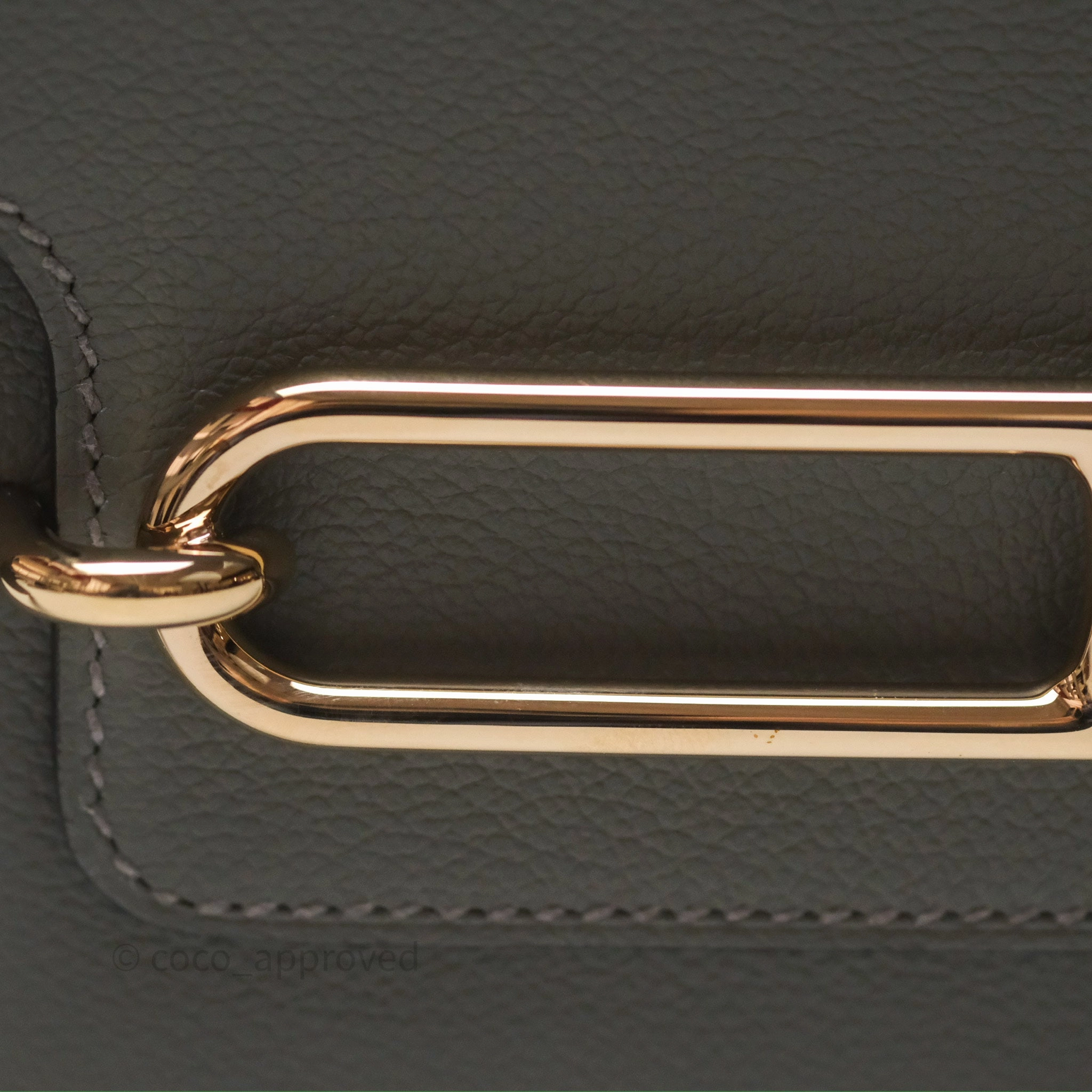Herms Roulis Mini 18 Gris Meyer 0L Evercolor Permabrass Hardware