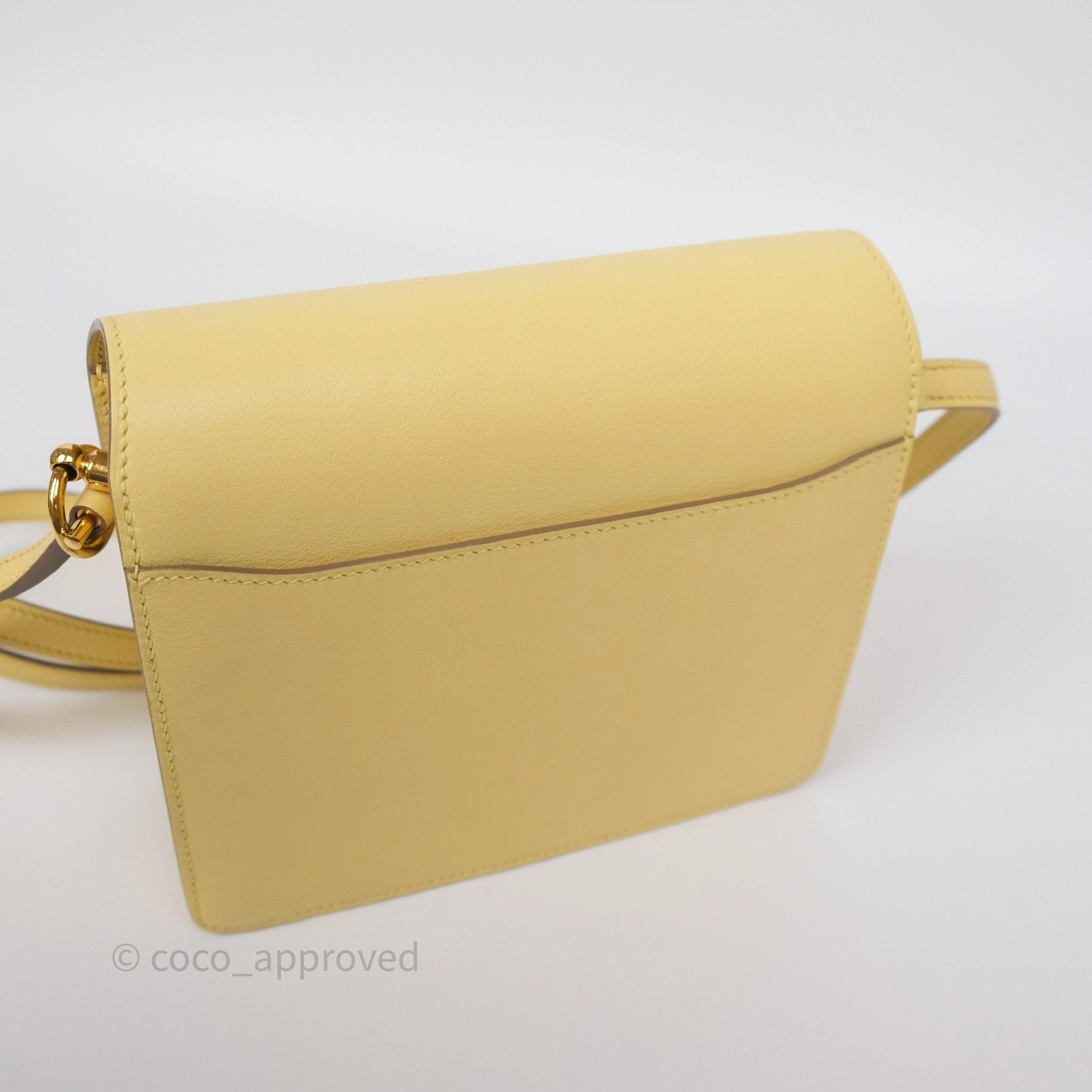 Herms Roulis Mini 18 Jaune Poussin 1Z Swift Gold Hardware