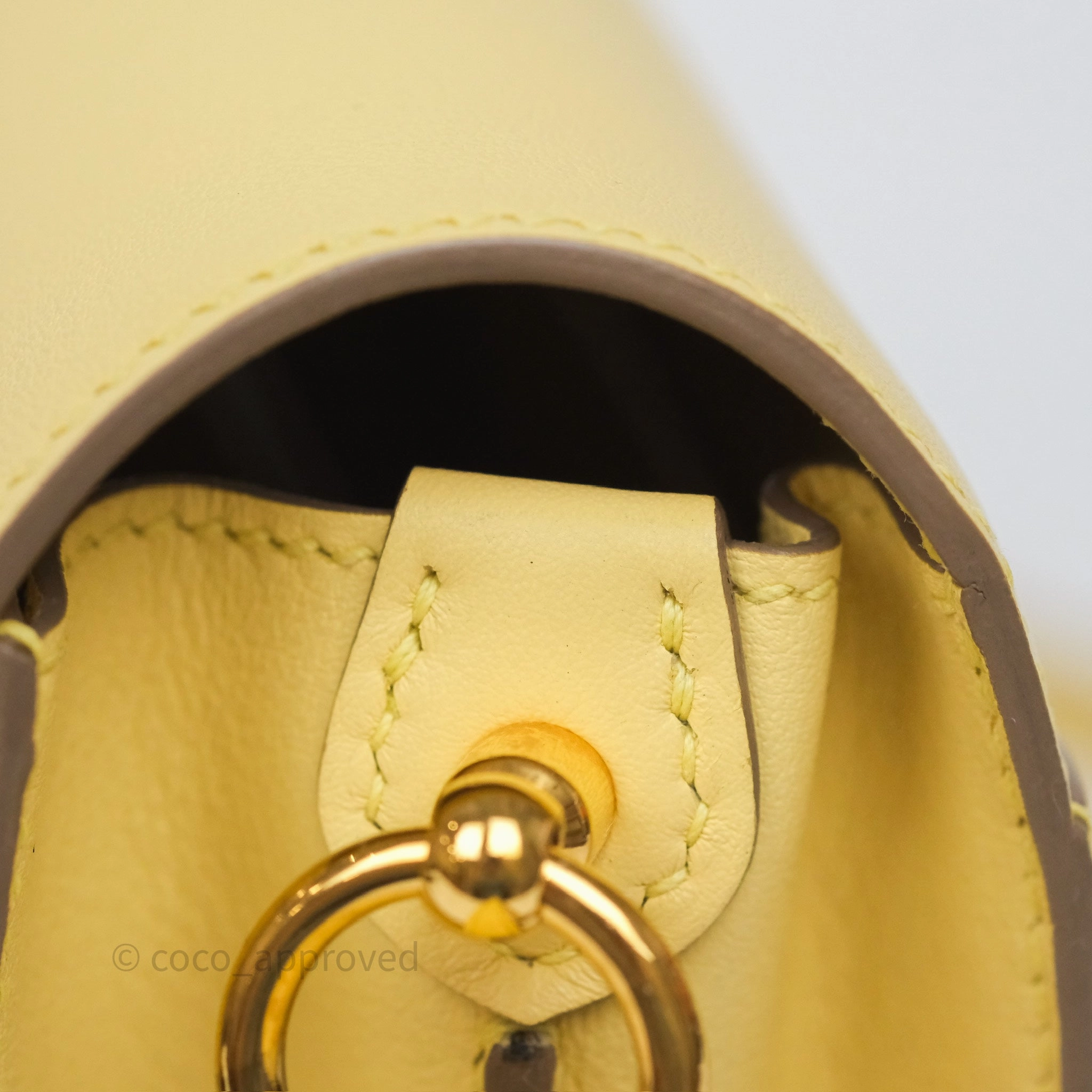 Herms Roulis Mini 18 Jaune Poussin 1Z Swift Gold Hardware