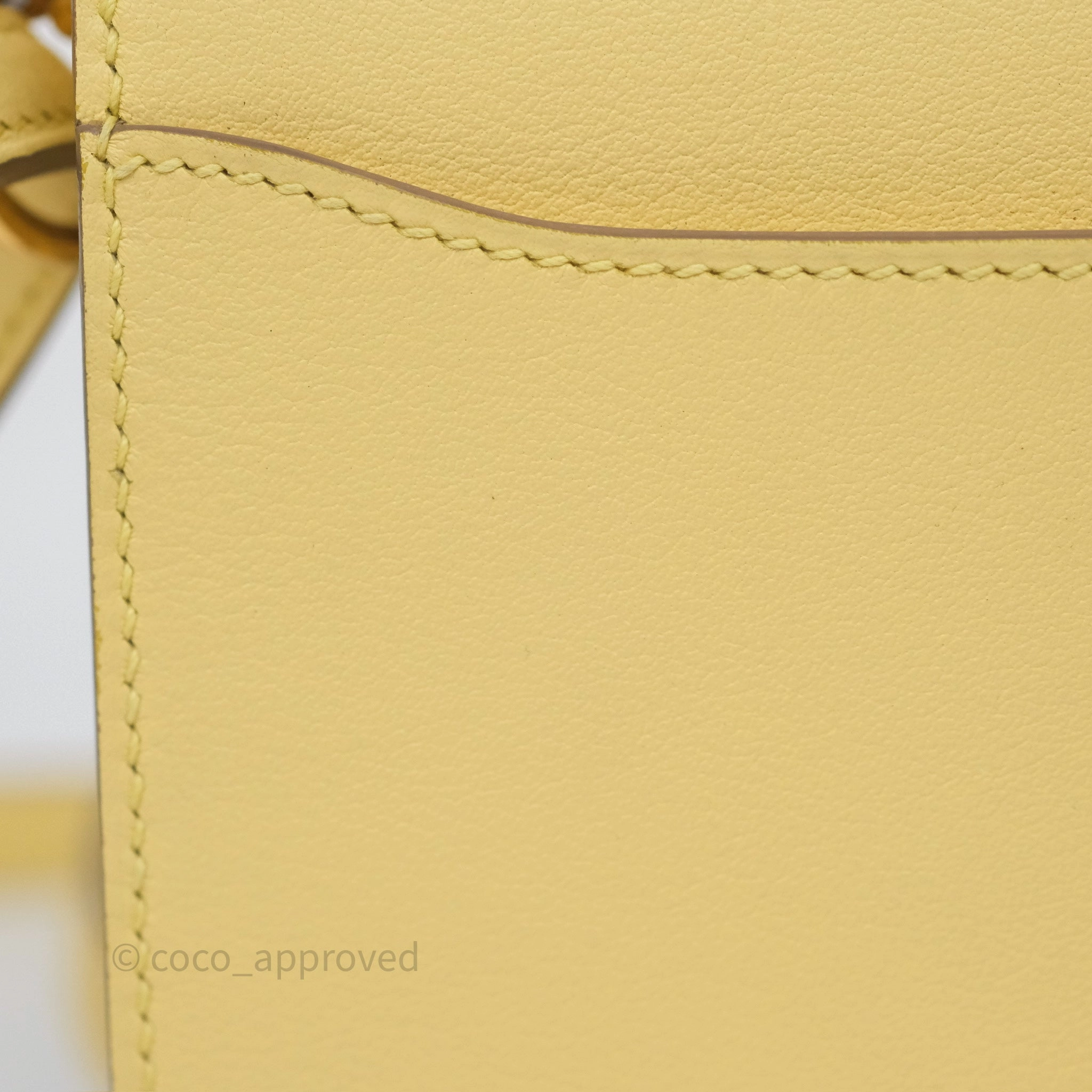 Herms Roulis Mini 18 Jaune Poussin 1Z Swift Gold Hardware