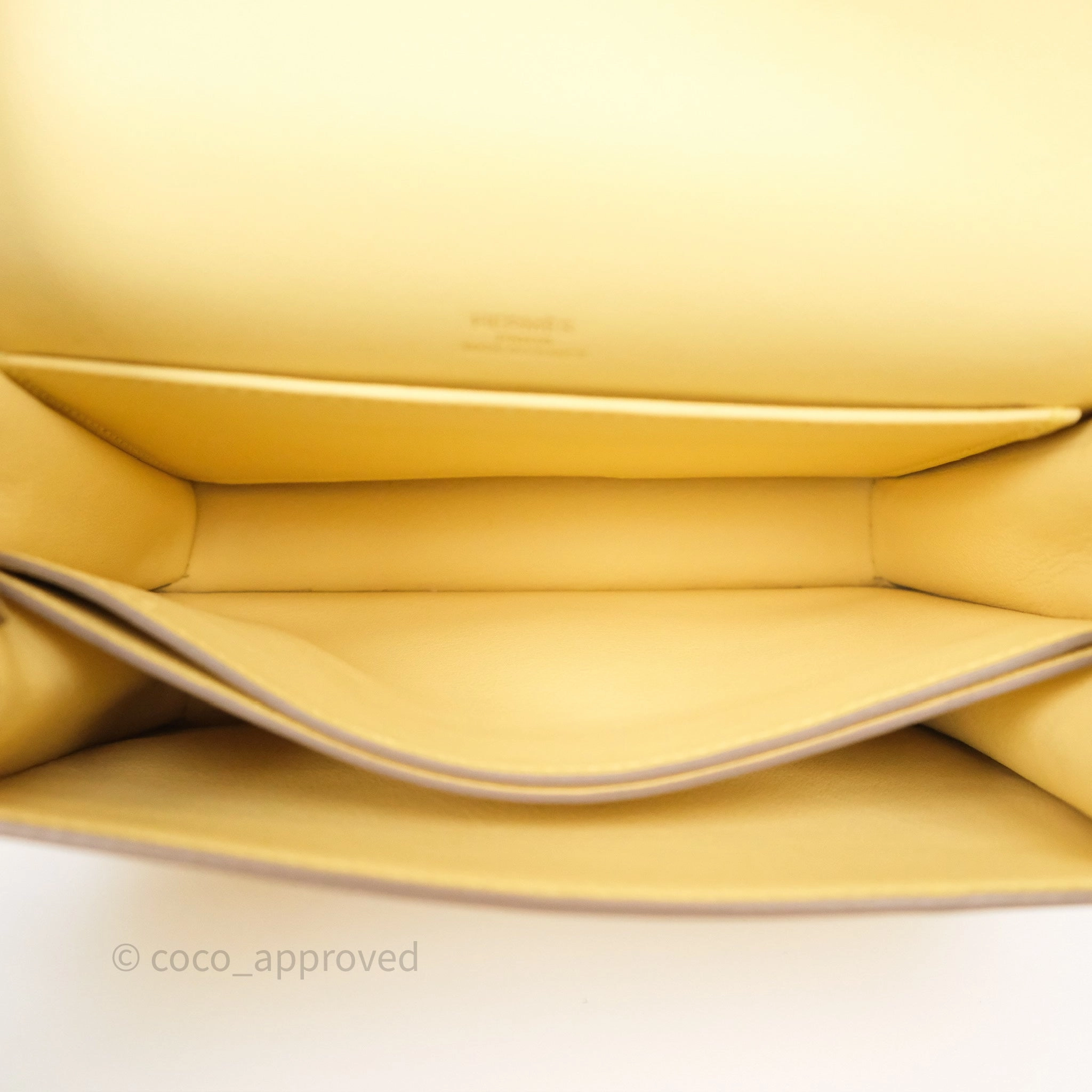 Herms Roulis Mini 18 Jaune Poussin 1Z Swift Gold Hardware