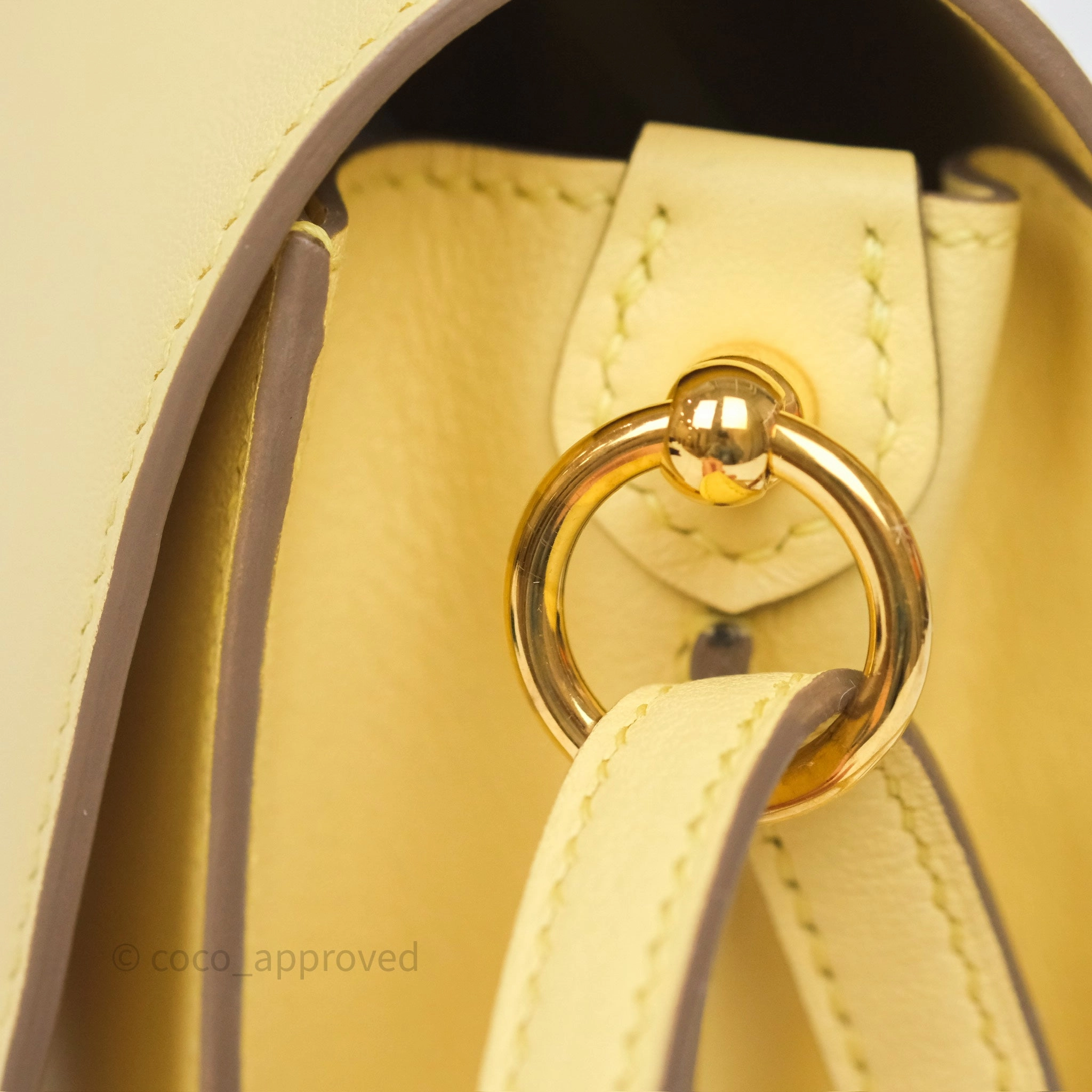 Herms Roulis Mini 18 Jaune Poussin 1Z Swift Gold Hardware
