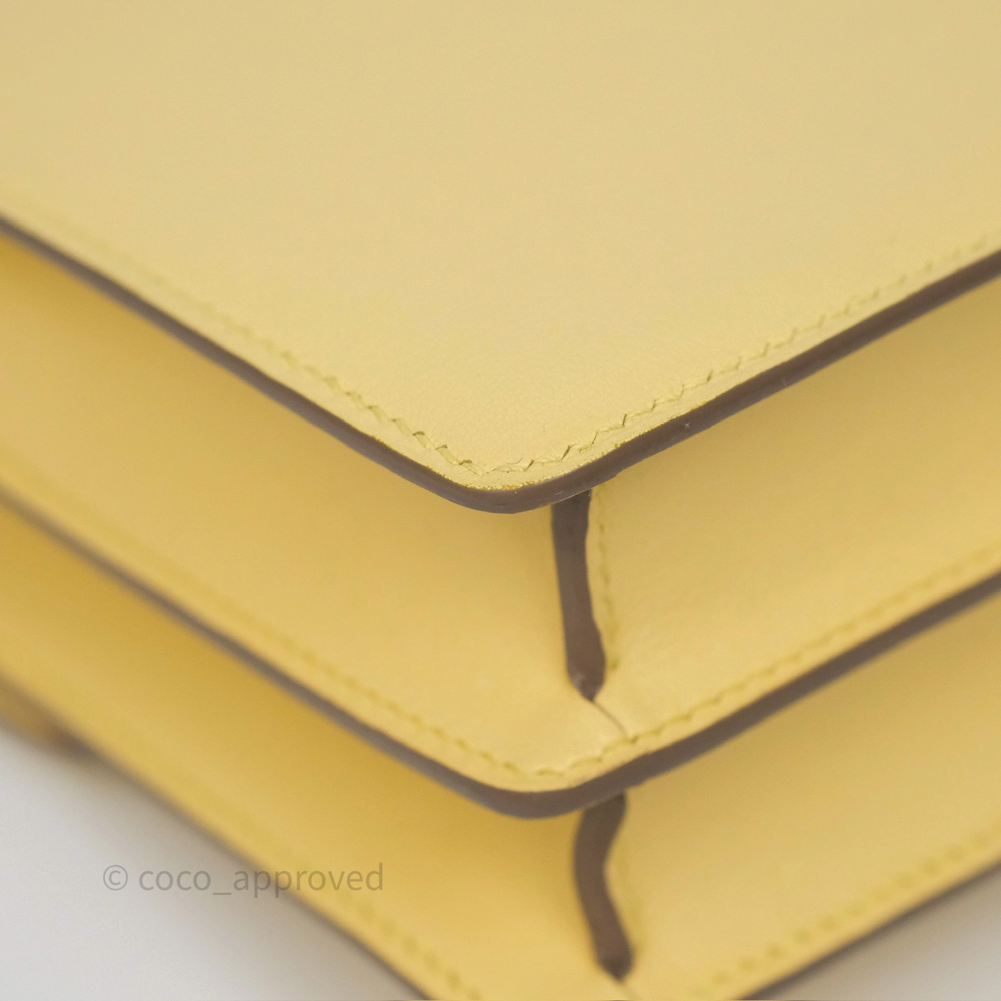 Herms Roulis Mini 18 Jaune Poussin 1Z Swift Gold Hardware