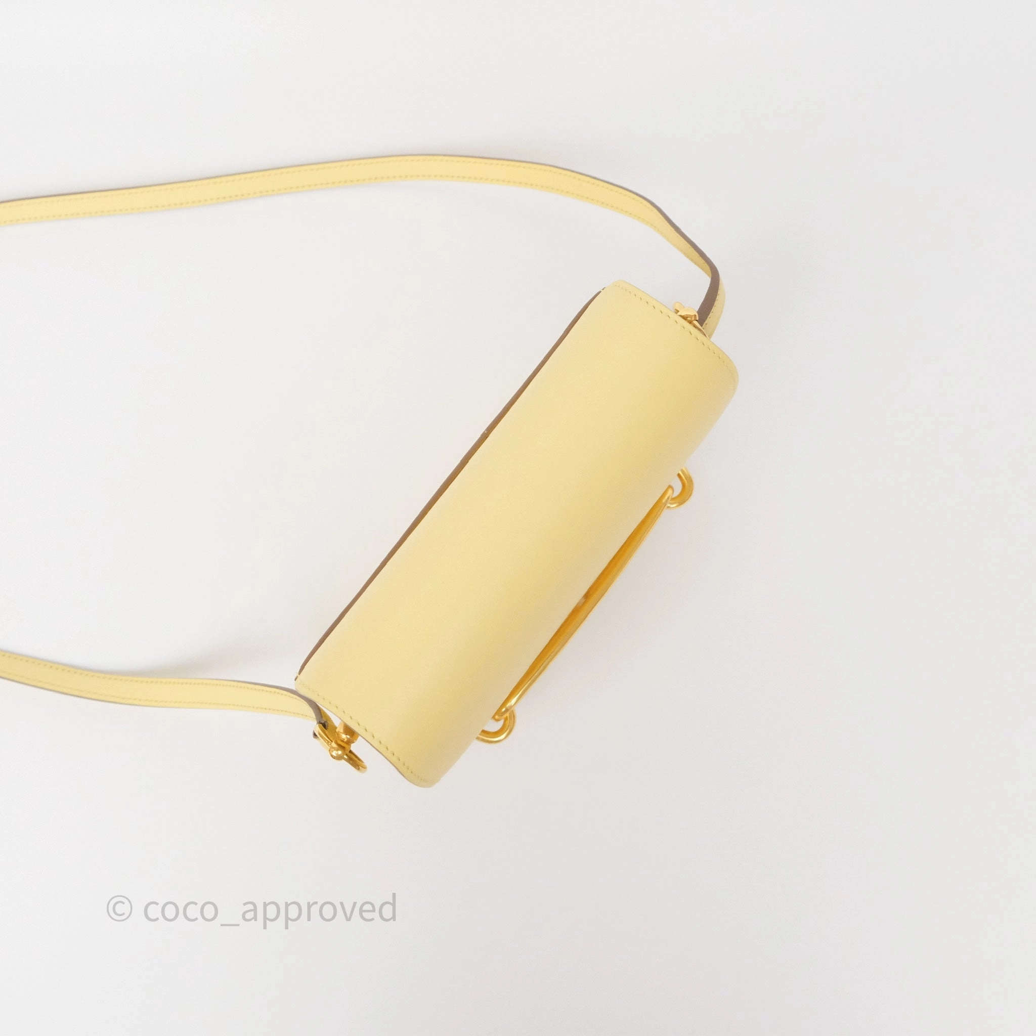 Herms Roulis Mini 18 Jaune Poussin 1Z Swift Gold Hardware