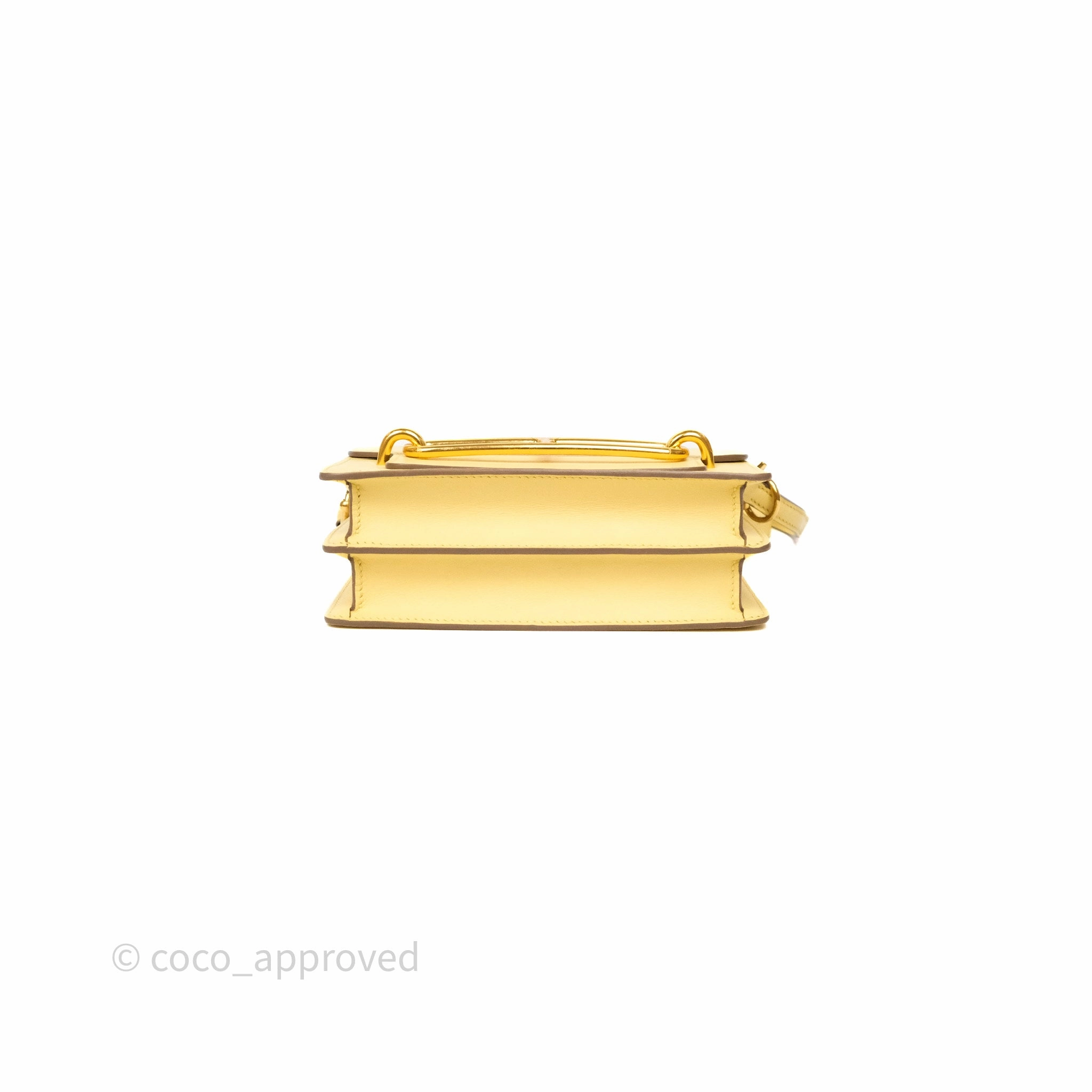 Herms Roulis Mini 18 Jaune Poussin 1Z Swift Gold Hardware
