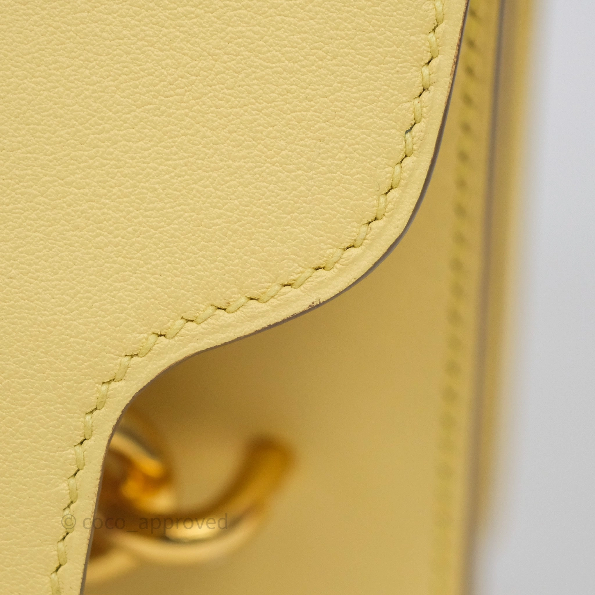 Herms Roulis Mini 18 Jaune Poussin 1Z Swift Gold Hardware