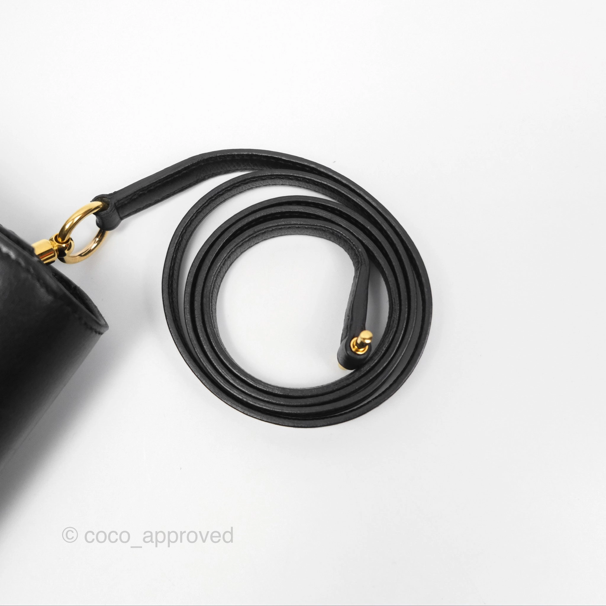 Herms Roulis Mini 18 Noir 89 Veau Evergrain Gold Hardware