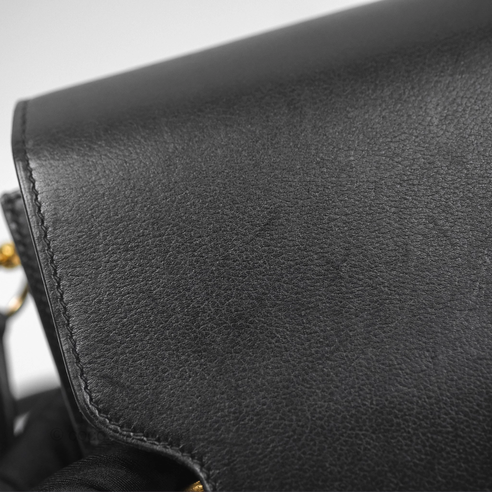 Herms Roulis Mini 18 Noir 89 Veau Evergrain Gold Hardware