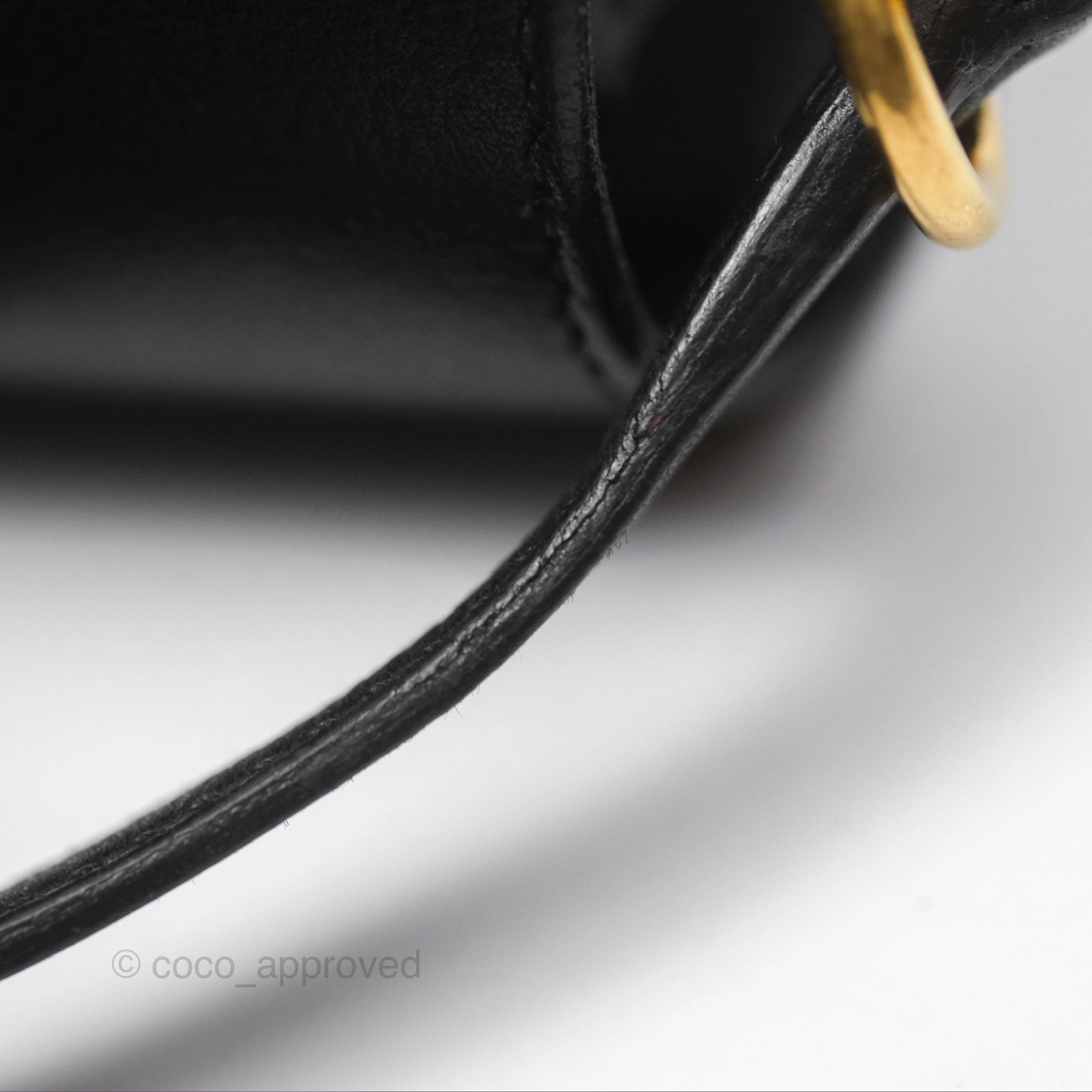 Herms Roulis Mini 18 Noir 89 Veau Evergrain Gold Hardware