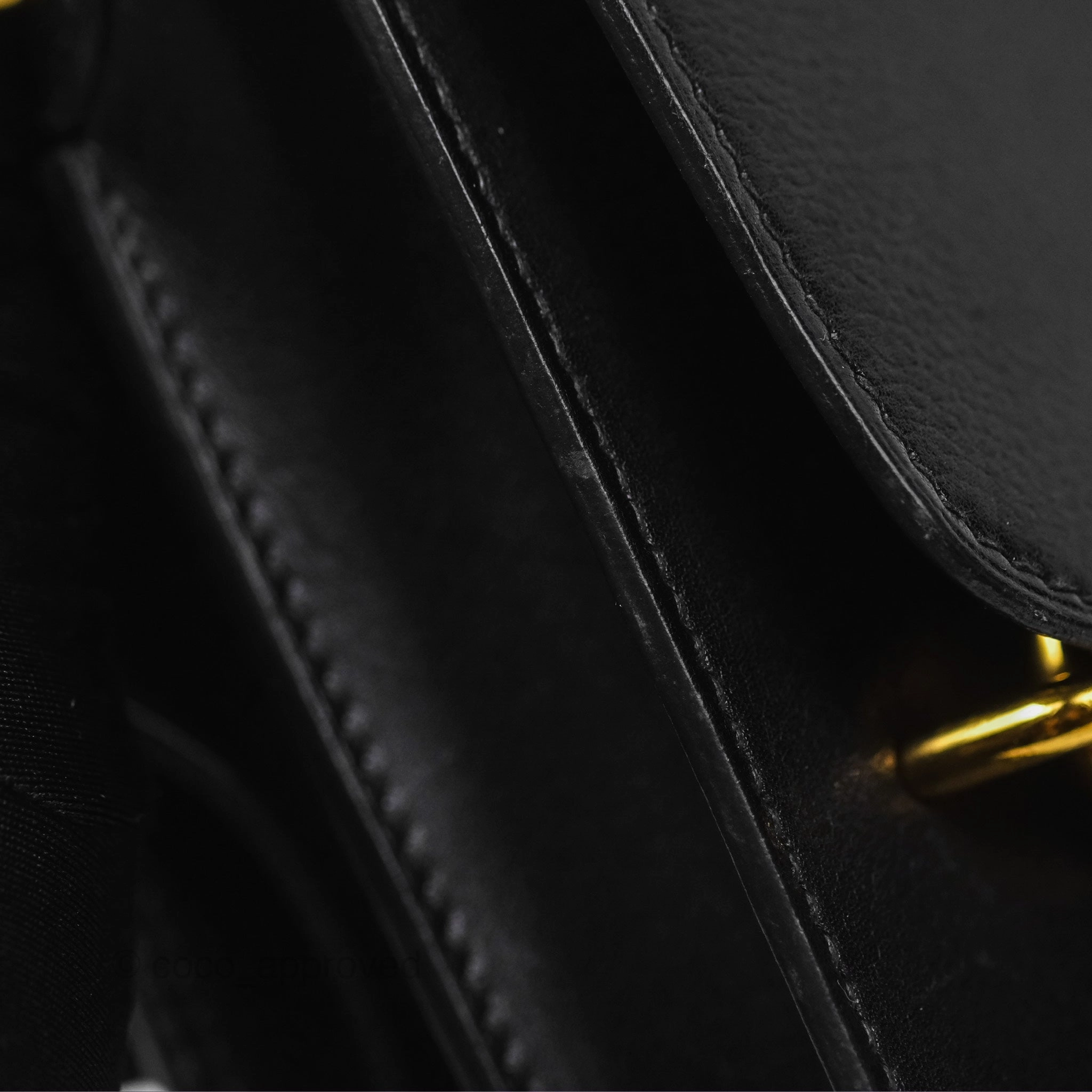 Herms Roulis Mini 18 Noir 89 Veau Evergrain Gold Hardware