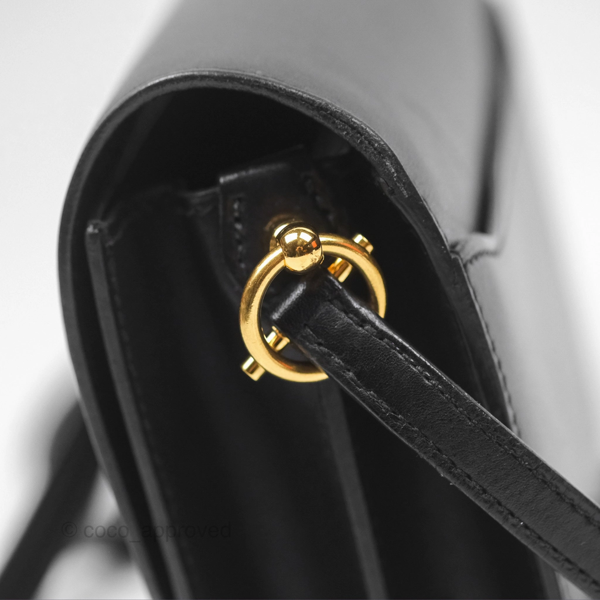 Herms Roulis Mini 18 Noir 89 Veau Evergrain Gold Hardware
