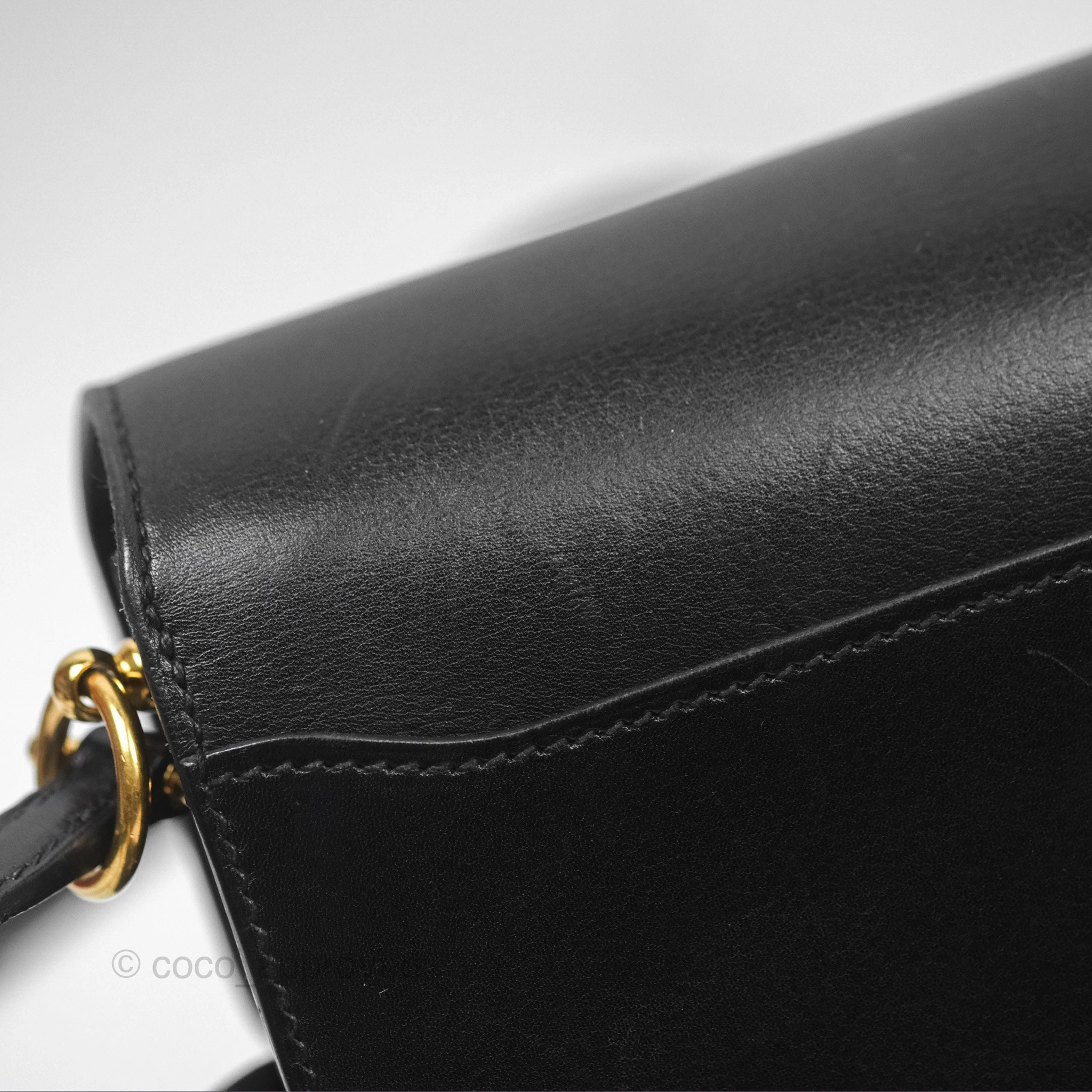 Herms Roulis Mini 18 Noir 89 Veau Evergrain Gold Hardware