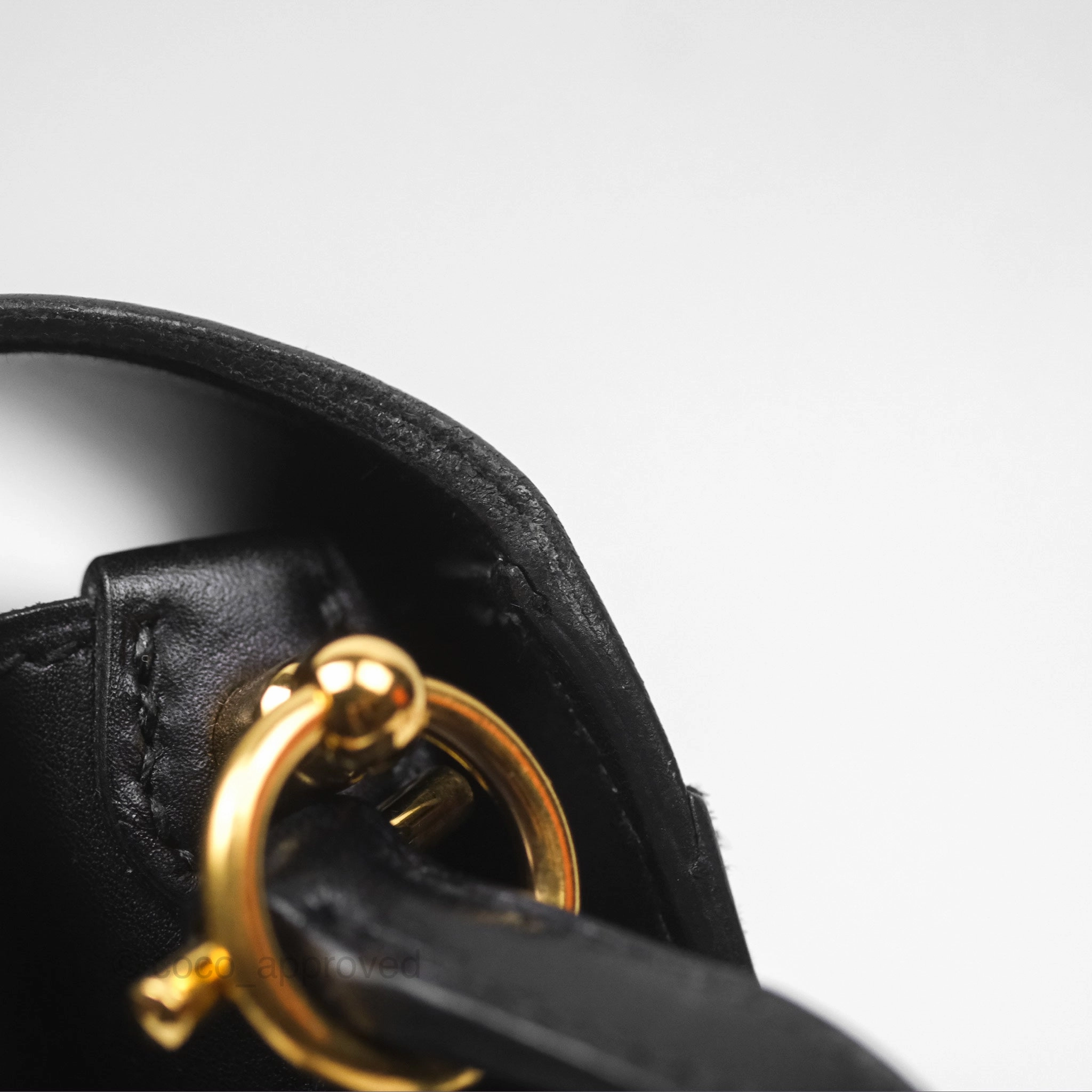 Herms Roulis Mini 18 Noir 89 Veau Evergrain Gold Hardware