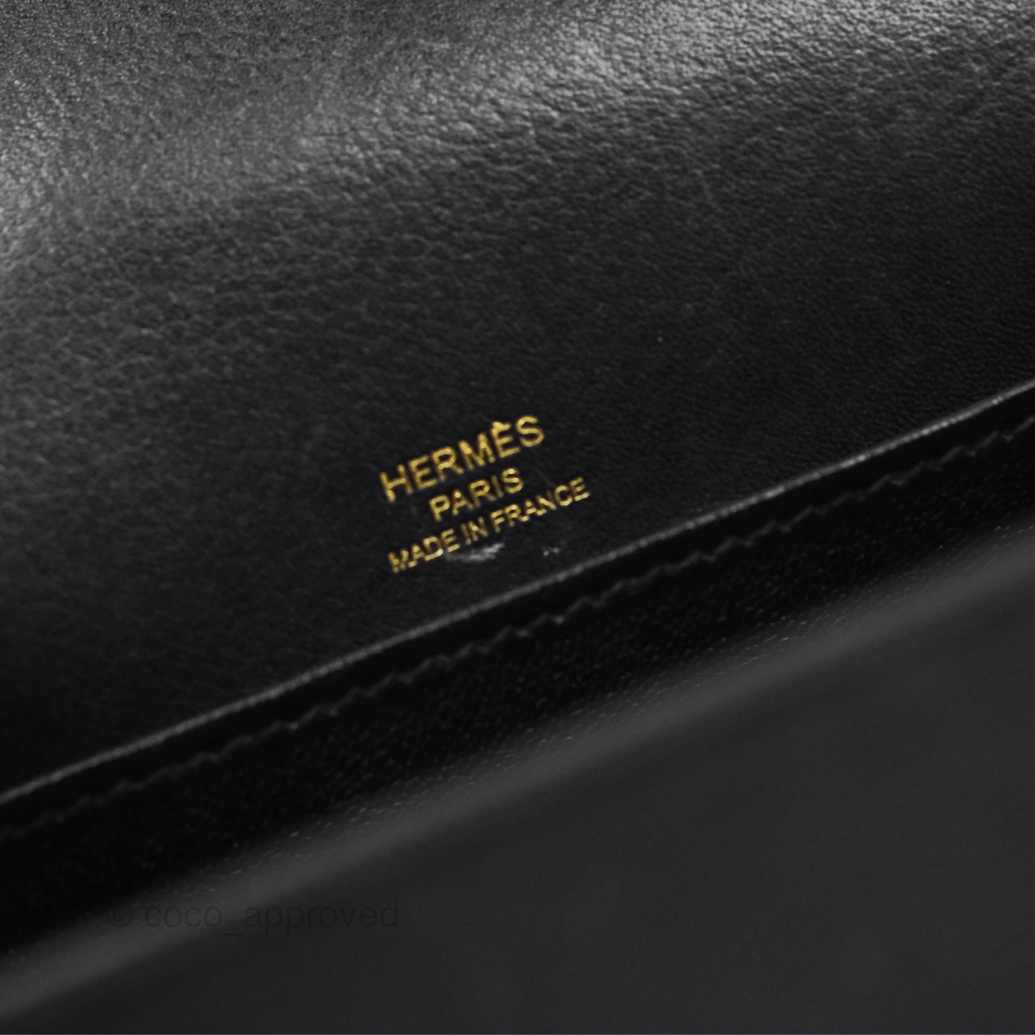Herms Roulis Mini 18 Noir 89 Veau Evergrain Gold Hardware