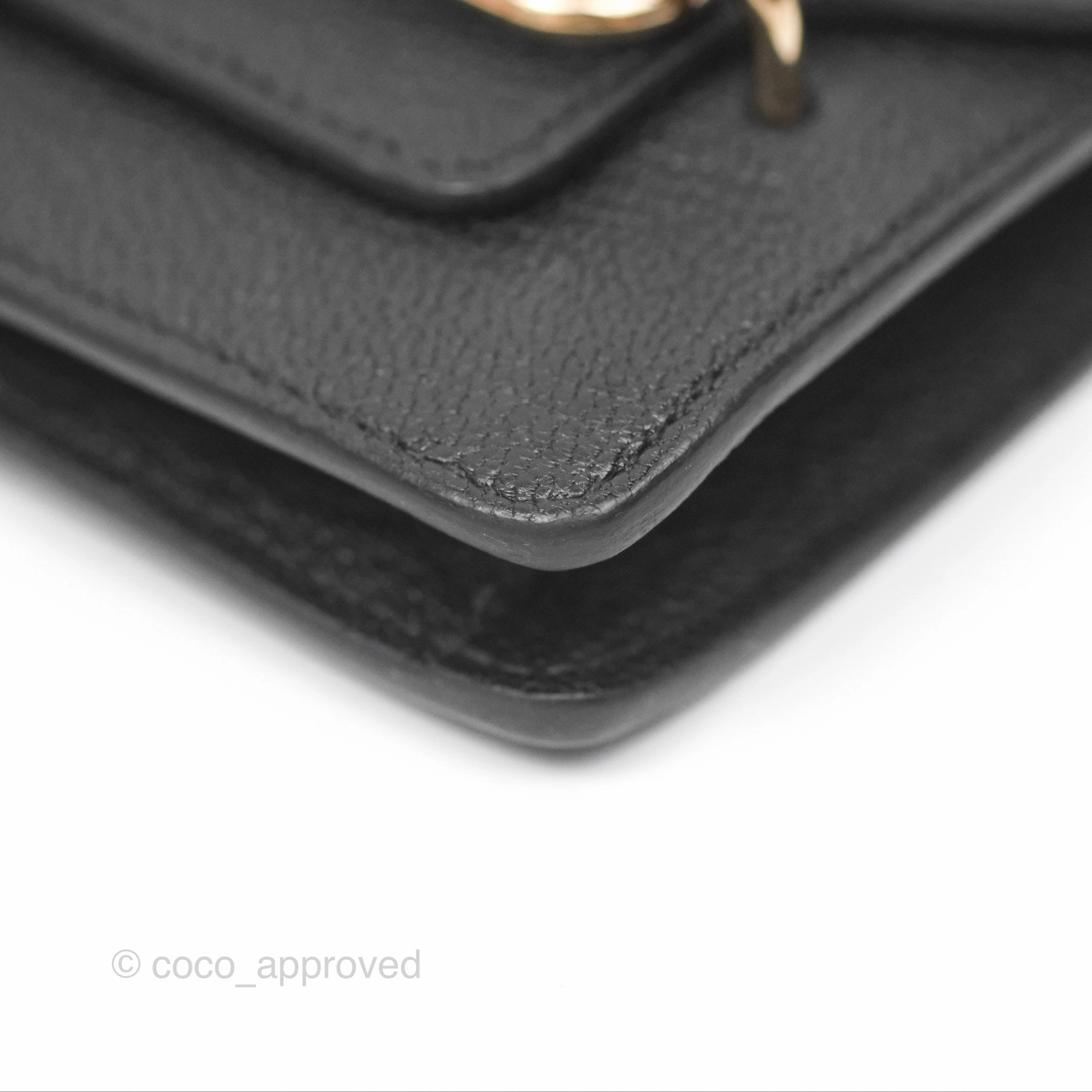 Herms Roulis Slim Wallet Black Noir 89 Chevre Mysore Gold Hardware