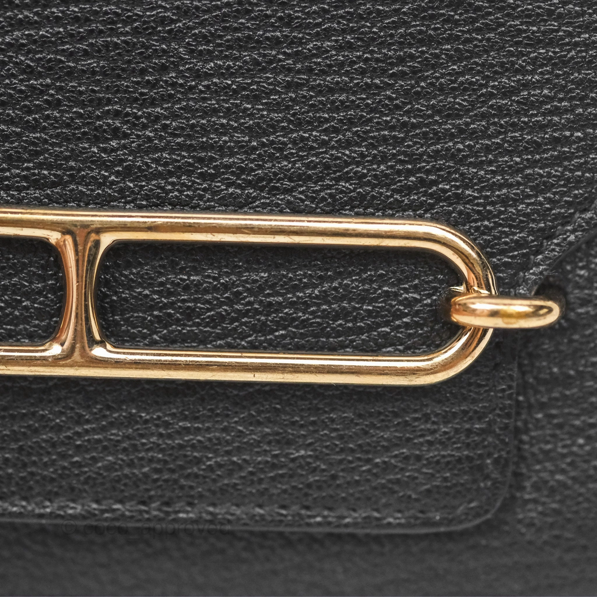 Herms Roulis Slim Wallet Black Noir 89 Chevre Mysore Gold Hardware