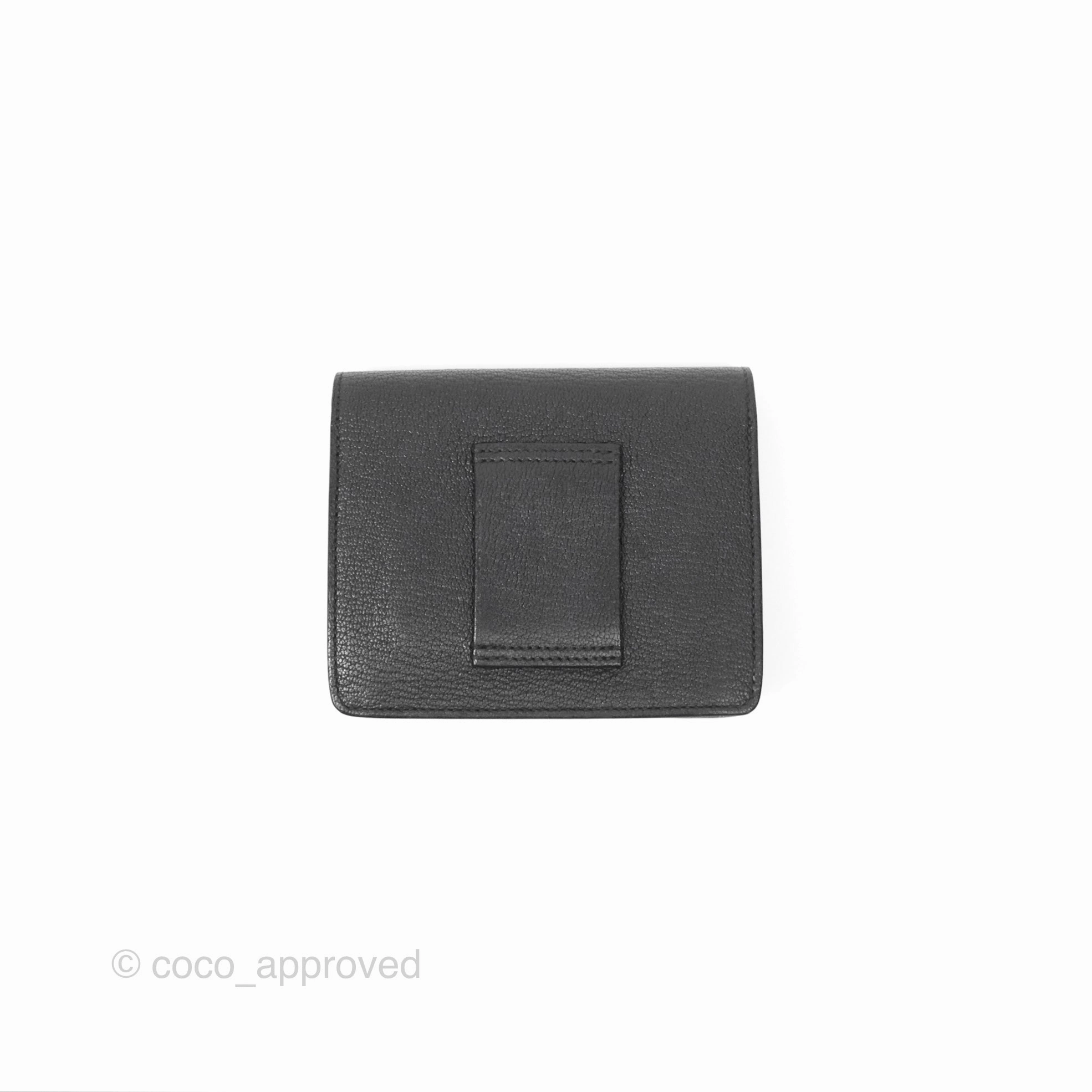 Herms Roulis Slim Wallet Black Noir 89 Chevre Mysore Gold Hardware
