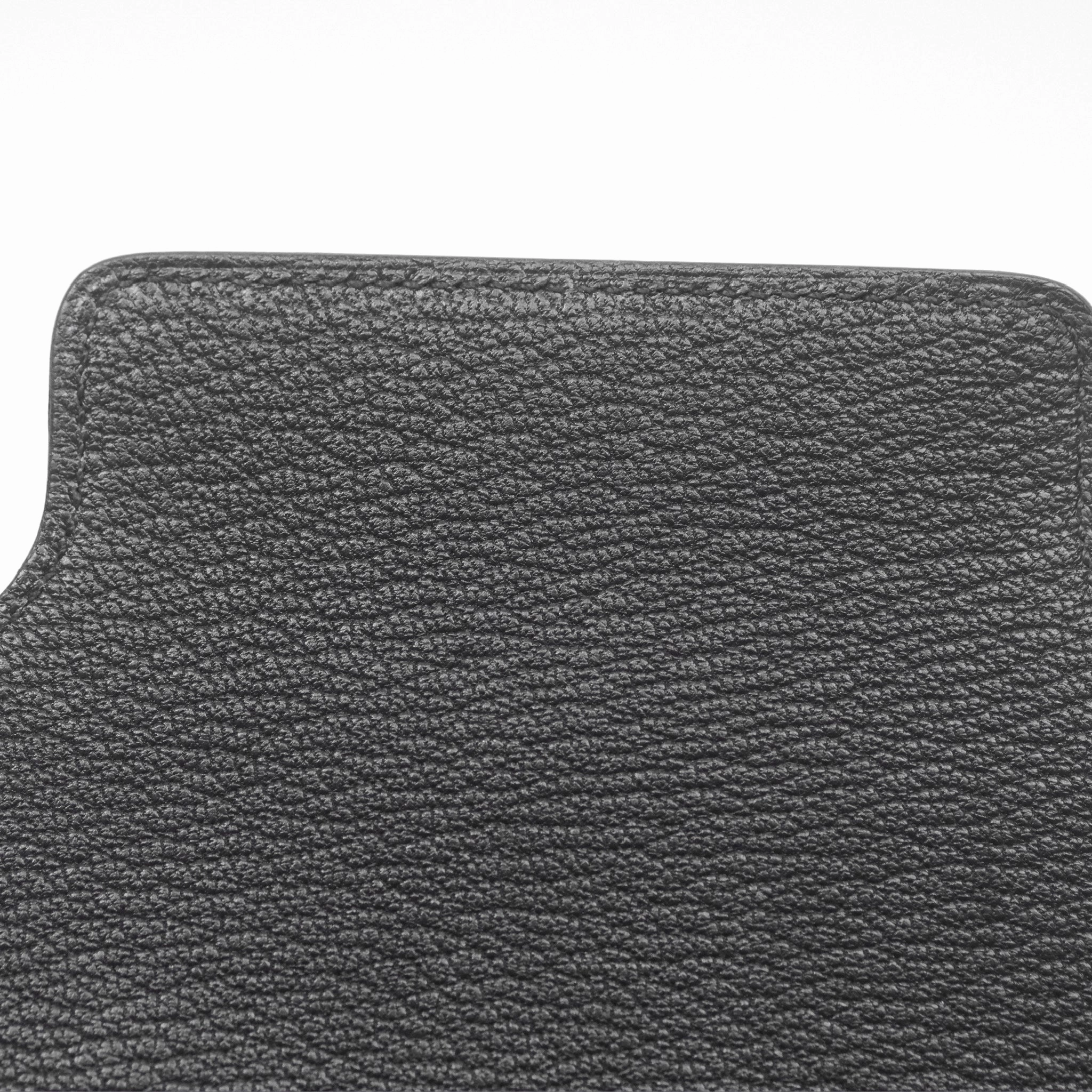 Herms Roulis Slim Wallet Black Noir 89 Chevre Mysore Gold Hardware