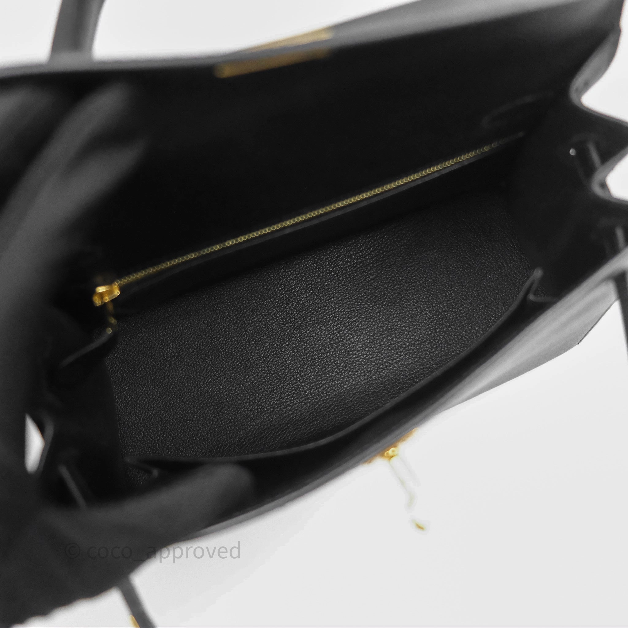 Herms Sellier Kelly 25 Black Noir 89 Epsom Gold Hardware