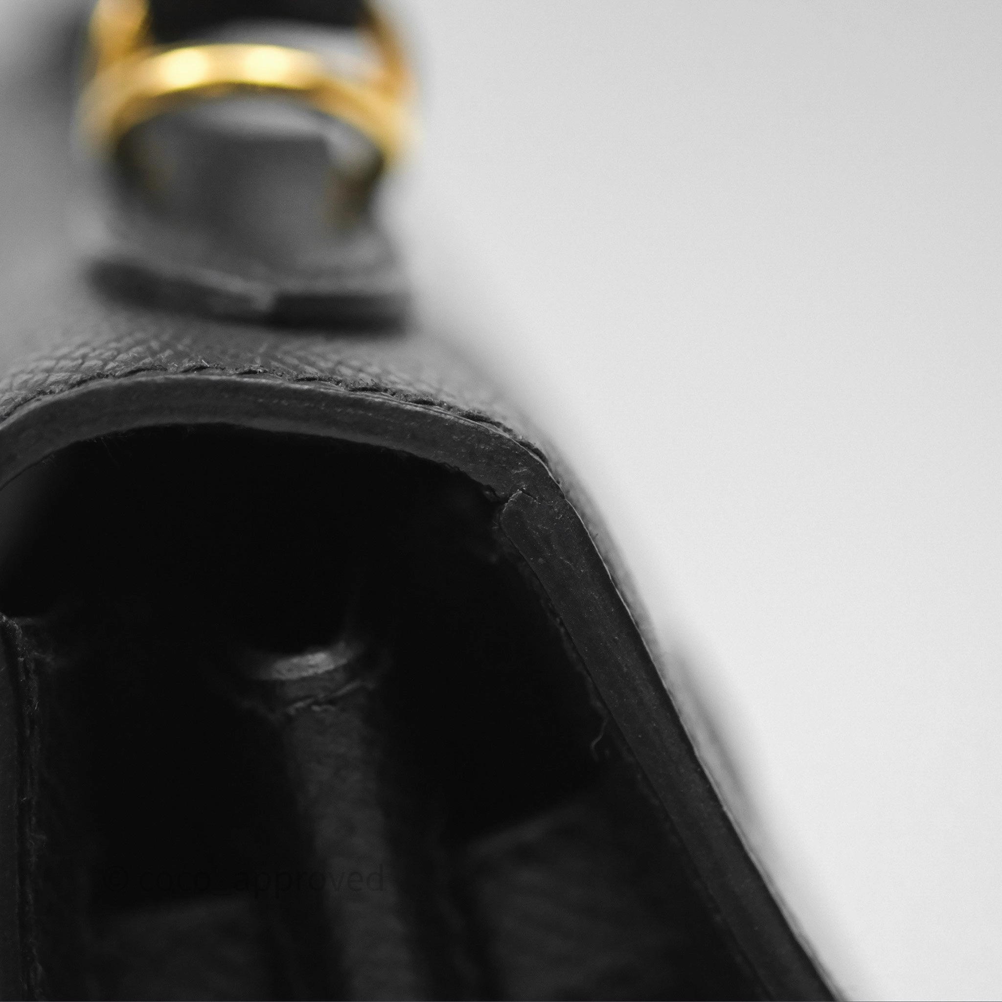 Herms Sellier Kelly 25 Black Noir 89 Epsom Gold Hardware