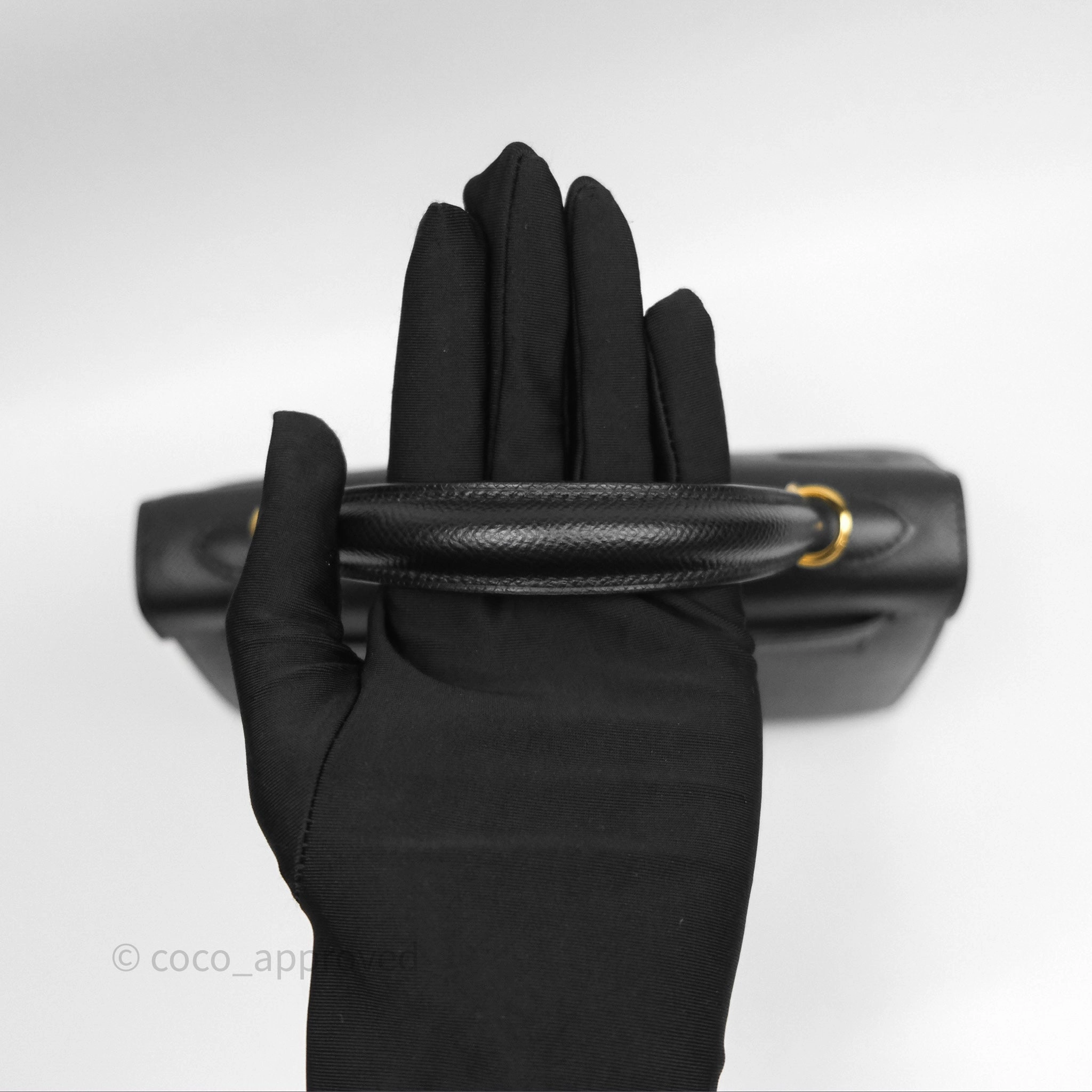 Herms Sellier Kelly 25 Black Noir 89 Epsom Gold Hardware