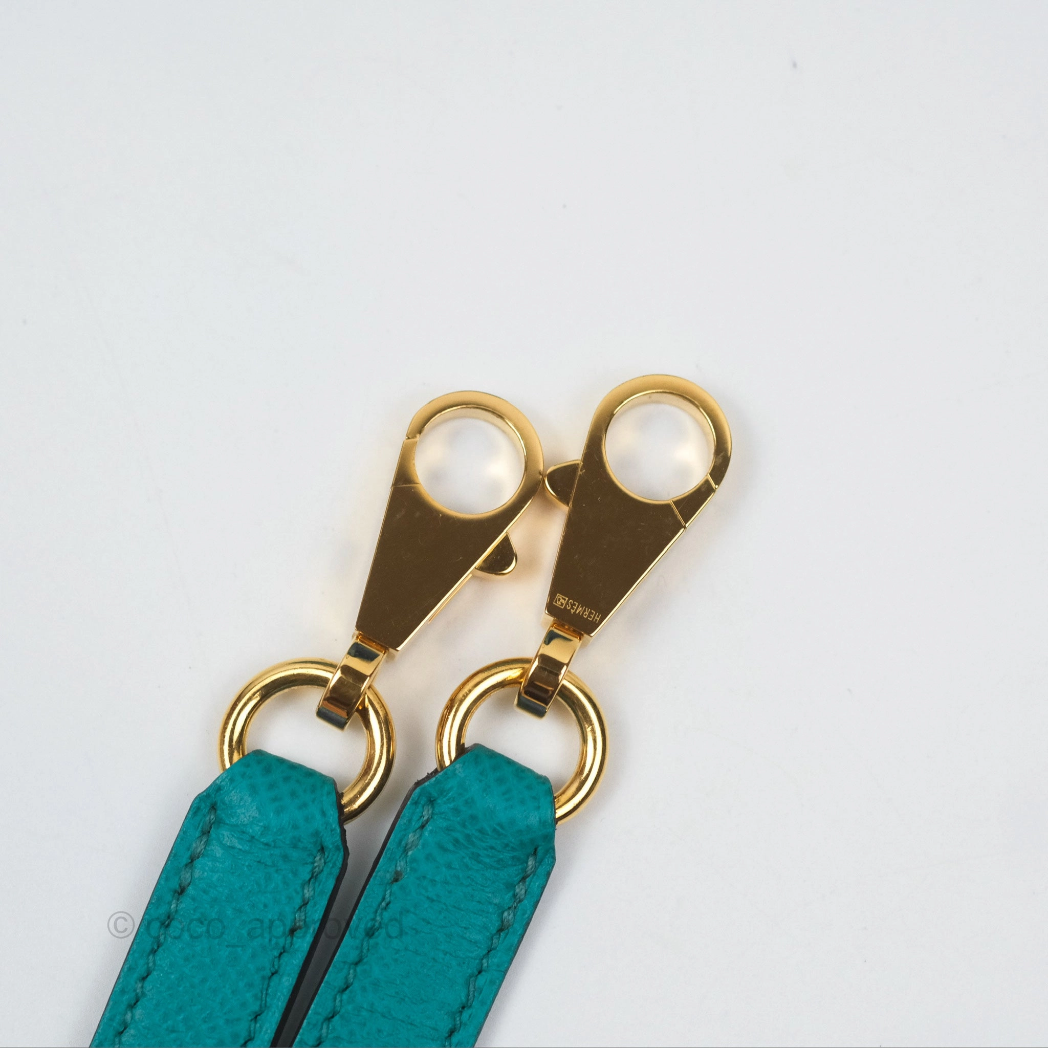 Herms Sellier Kelly 25 Bleu Paon 7F Epsom Gold Hardware