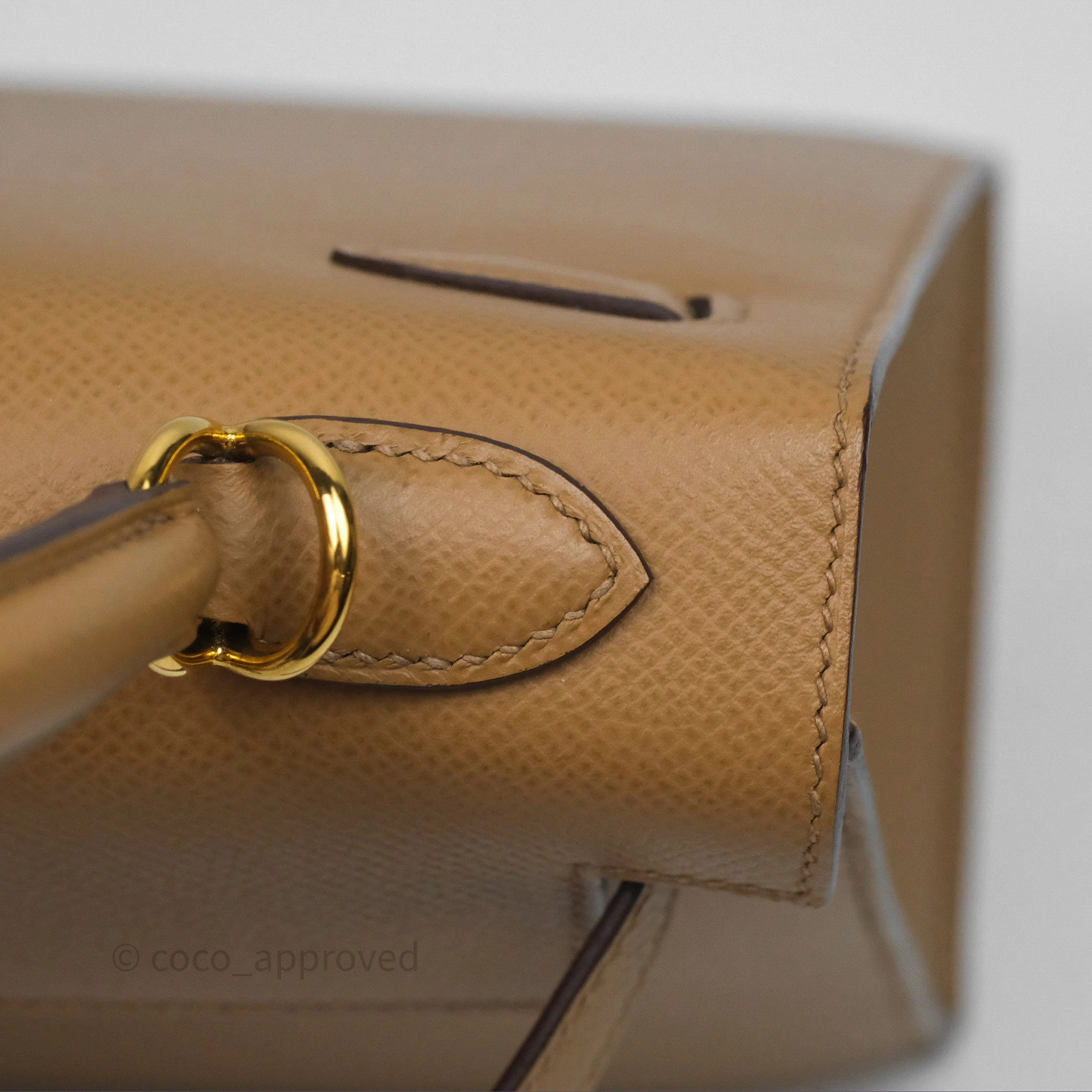Herms Sellier Kelly 25 Chai 0M Epsom Gold Hardware
