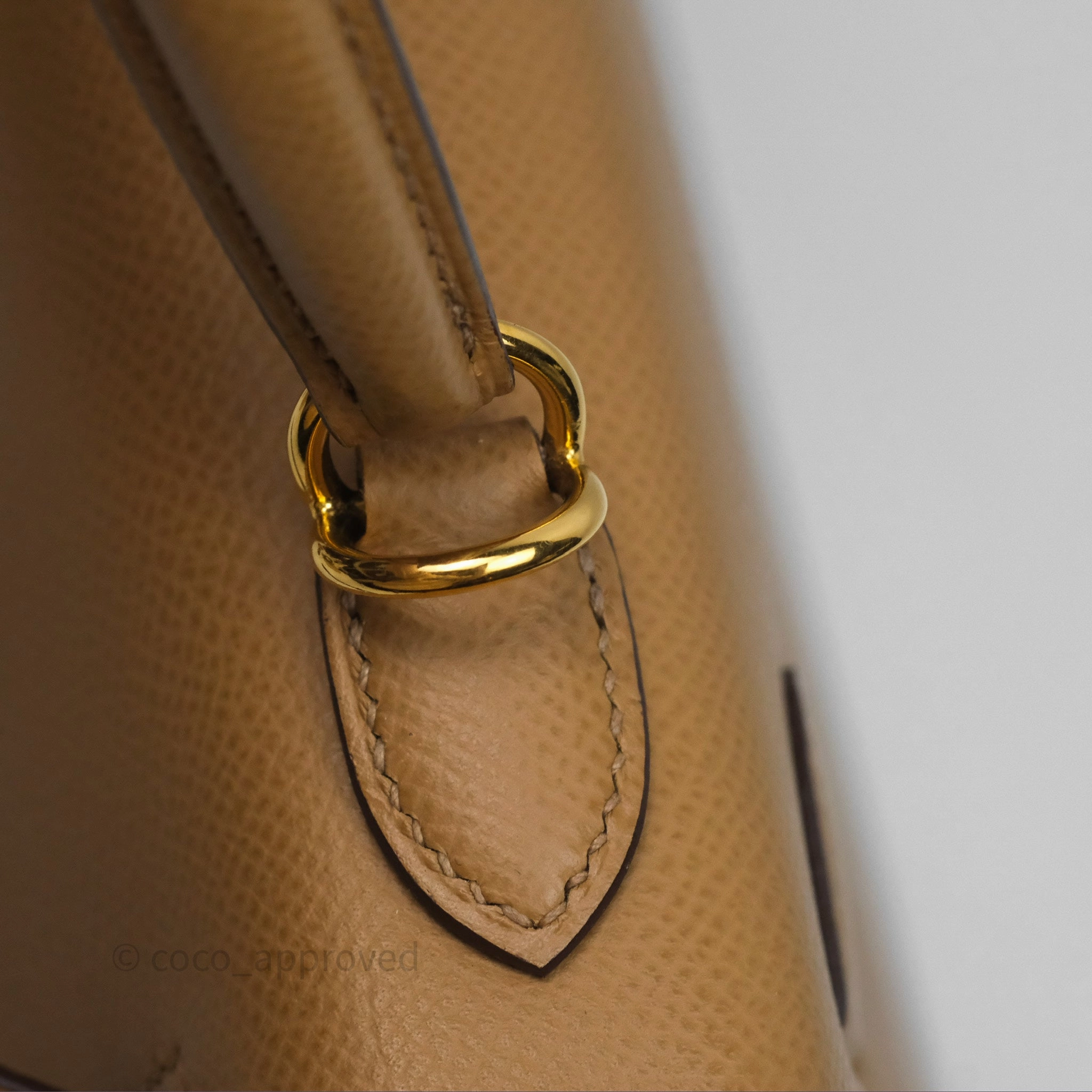 Herms Sellier Kelly 25 Chai 0M Epsom Gold Hardware