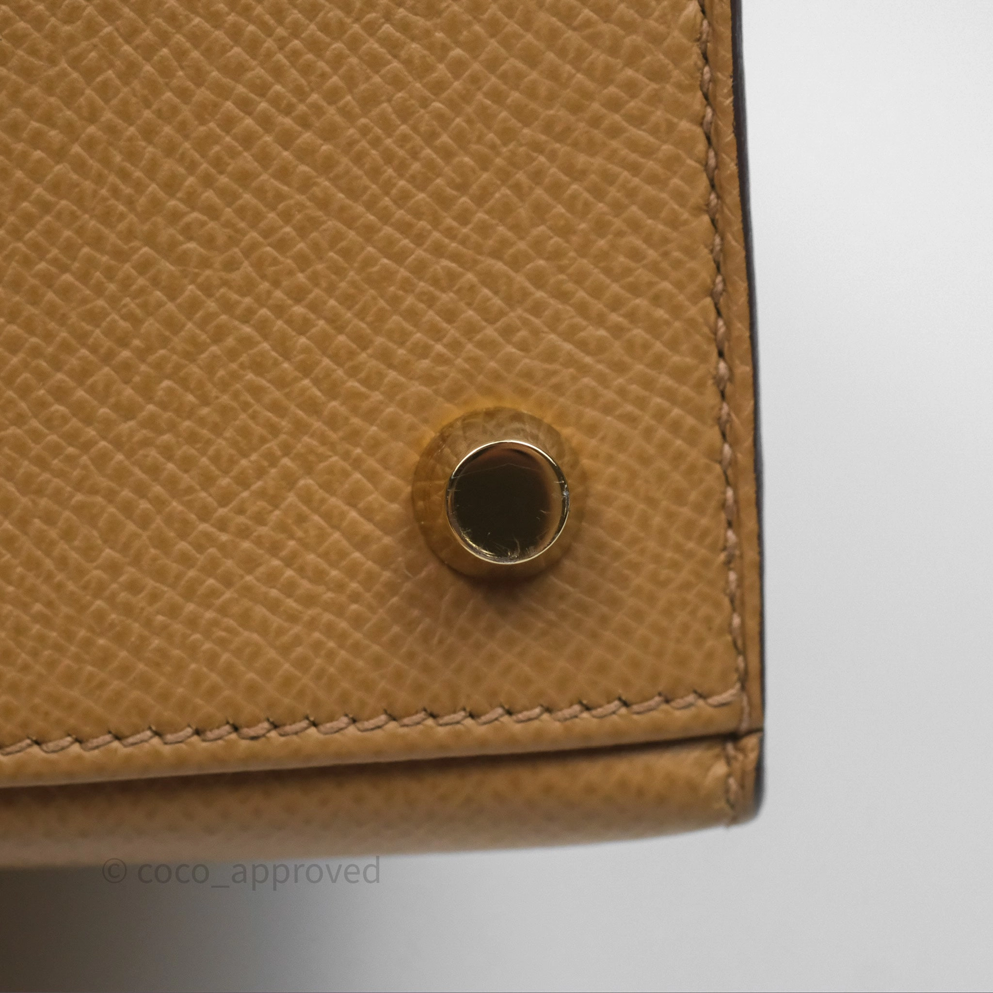 Herms Sellier Kelly 25 Chai 0M Epsom Gold Hardware