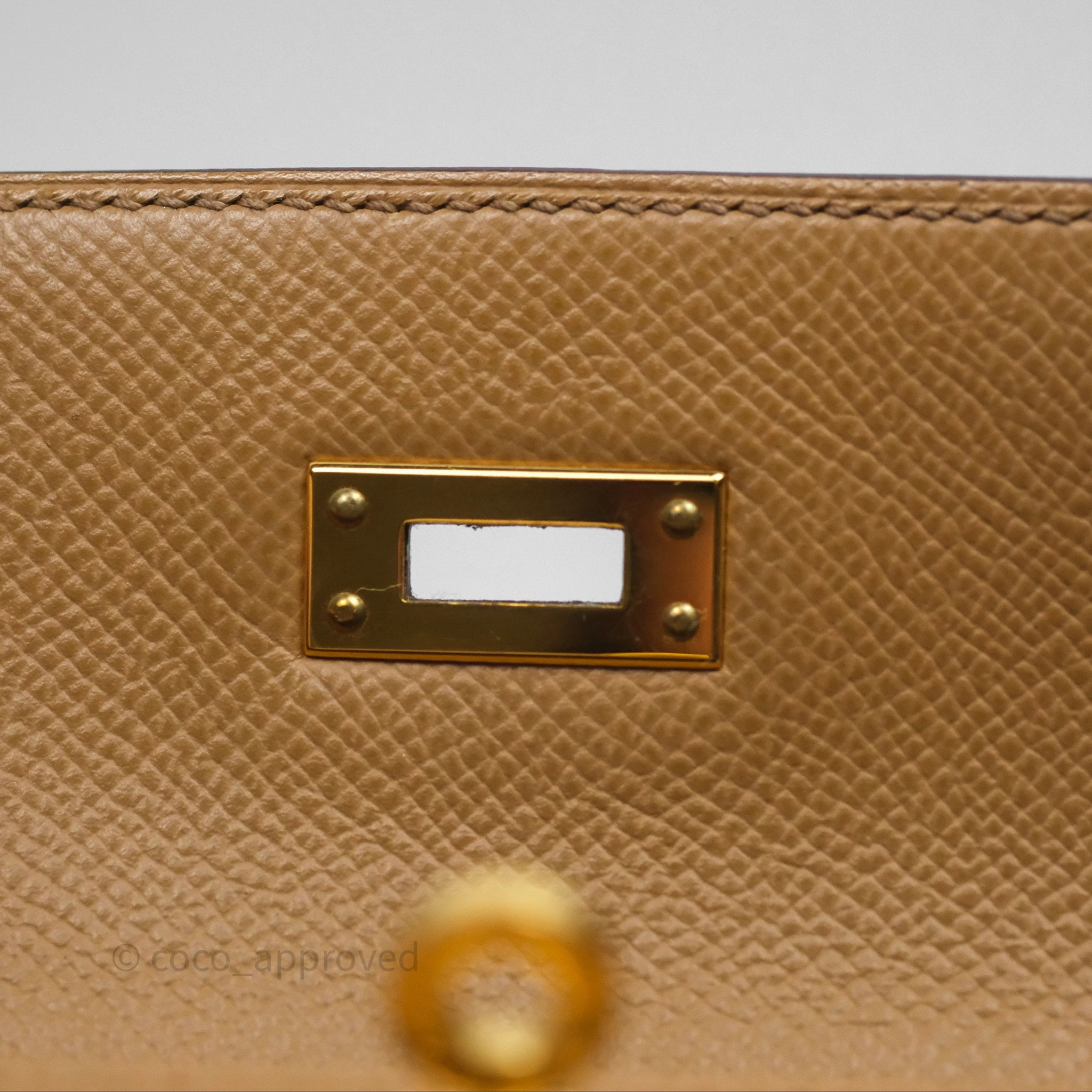 Herms Sellier Kelly 25 Chai 0M Epsom Gold Hardware
