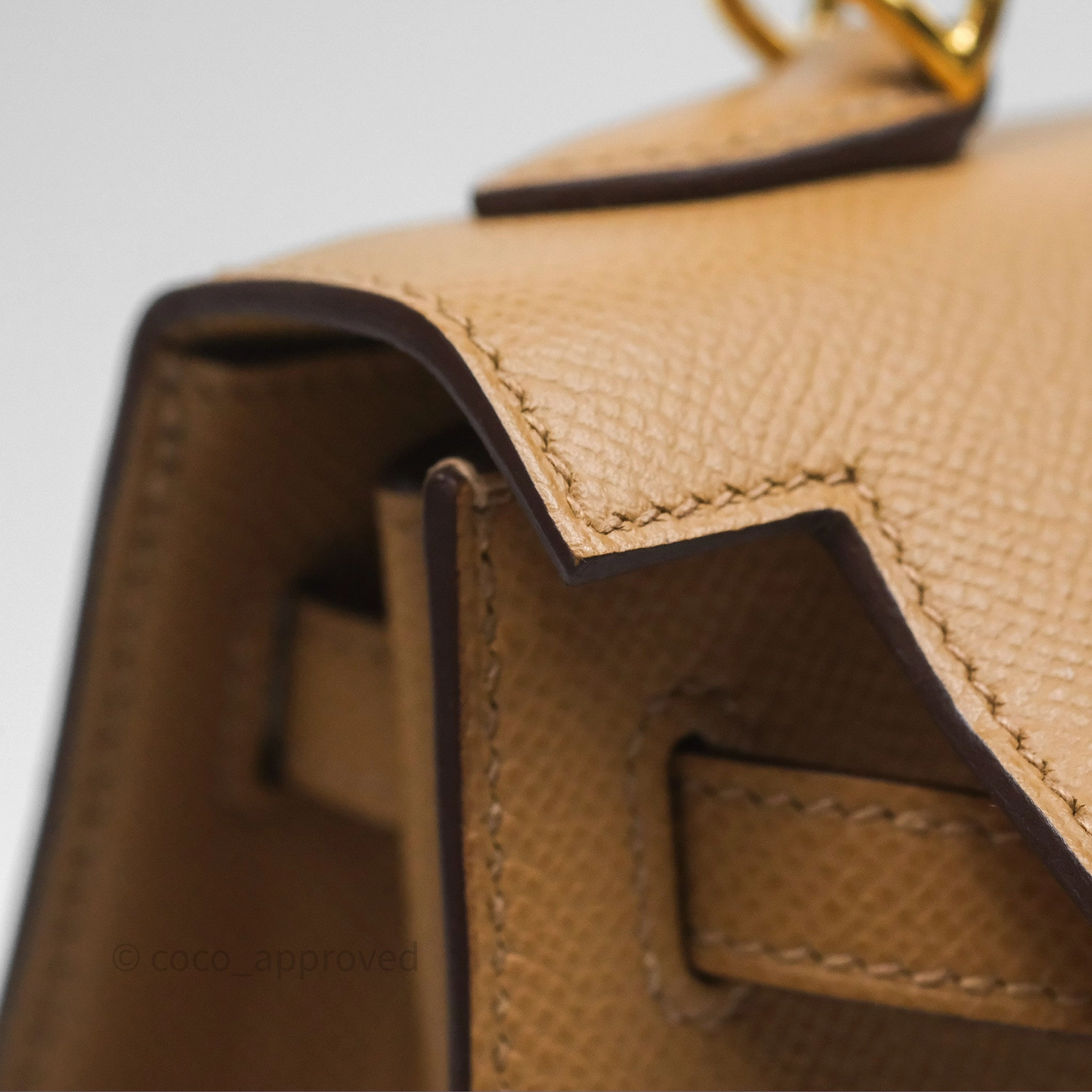 Herms Sellier Kelly 25 Chai 0M Epsom Gold Hardware