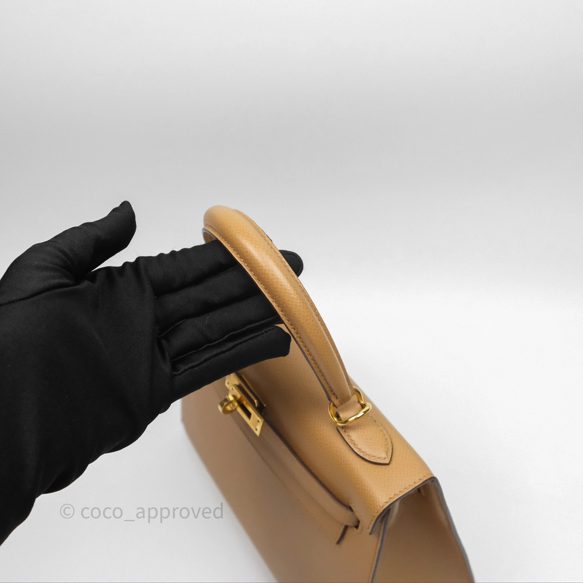 Herms Sellier Kelly 25 Chai 0M Epsom Gold Hardware