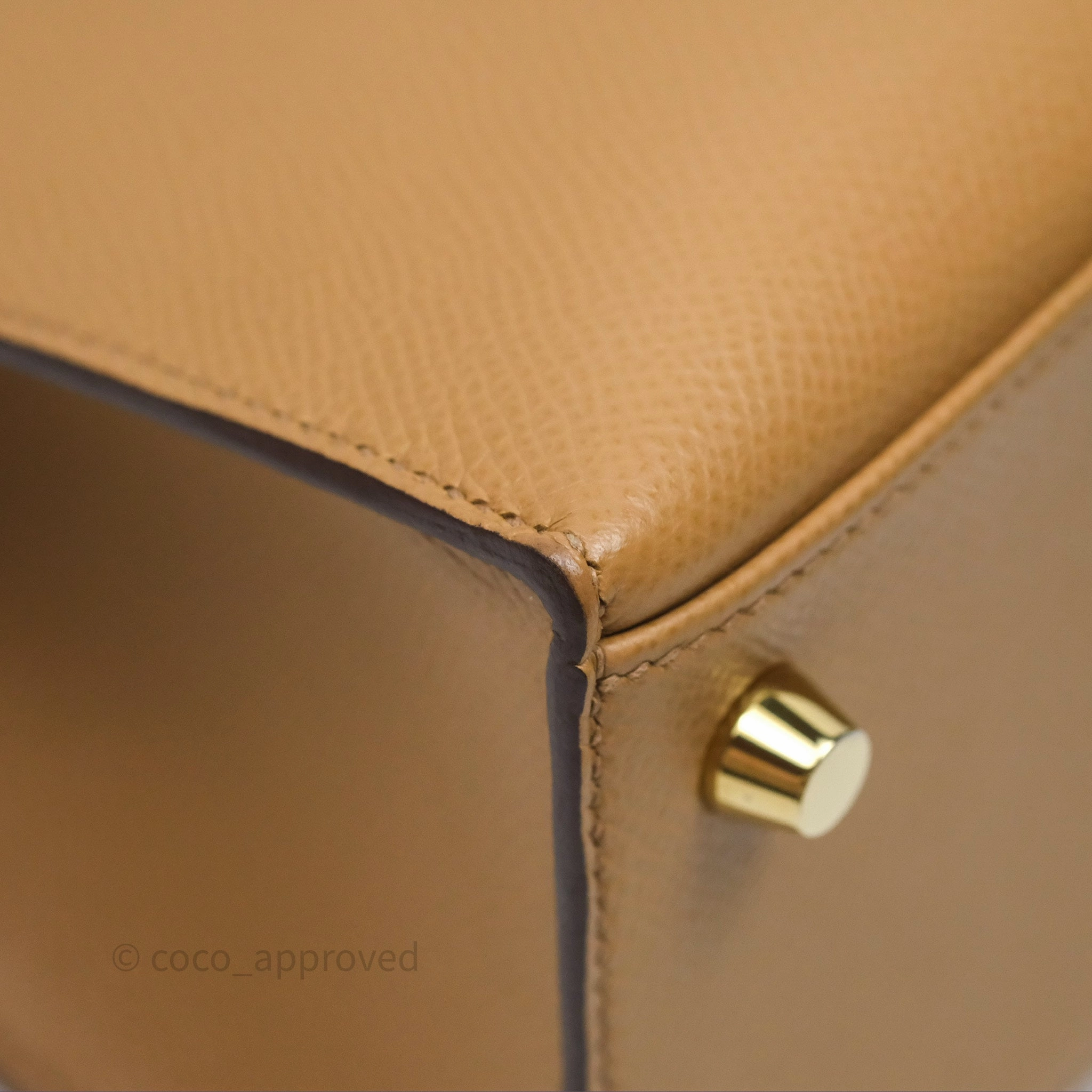 Herms Sellier Kelly 25 Chai 0M Epsom Gold Hardware