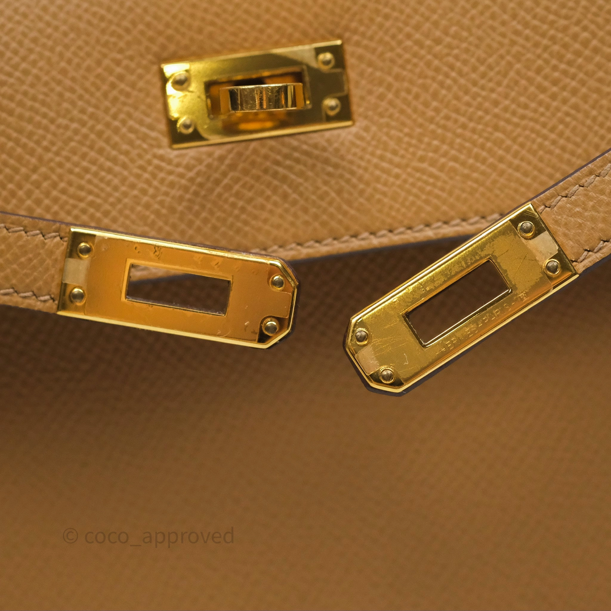 Herms Sellier Kelly 25 Chai 0M Epsom Gold Hardware