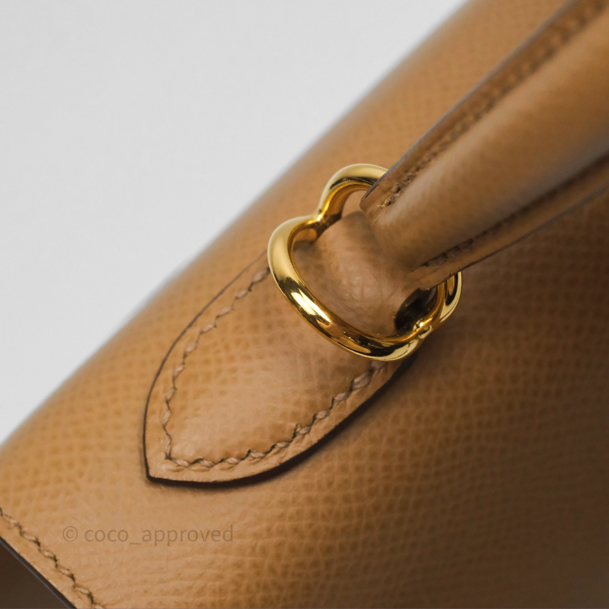 Herms Sellier Kelly 25 Chai 0M Epsom Gold Hardware