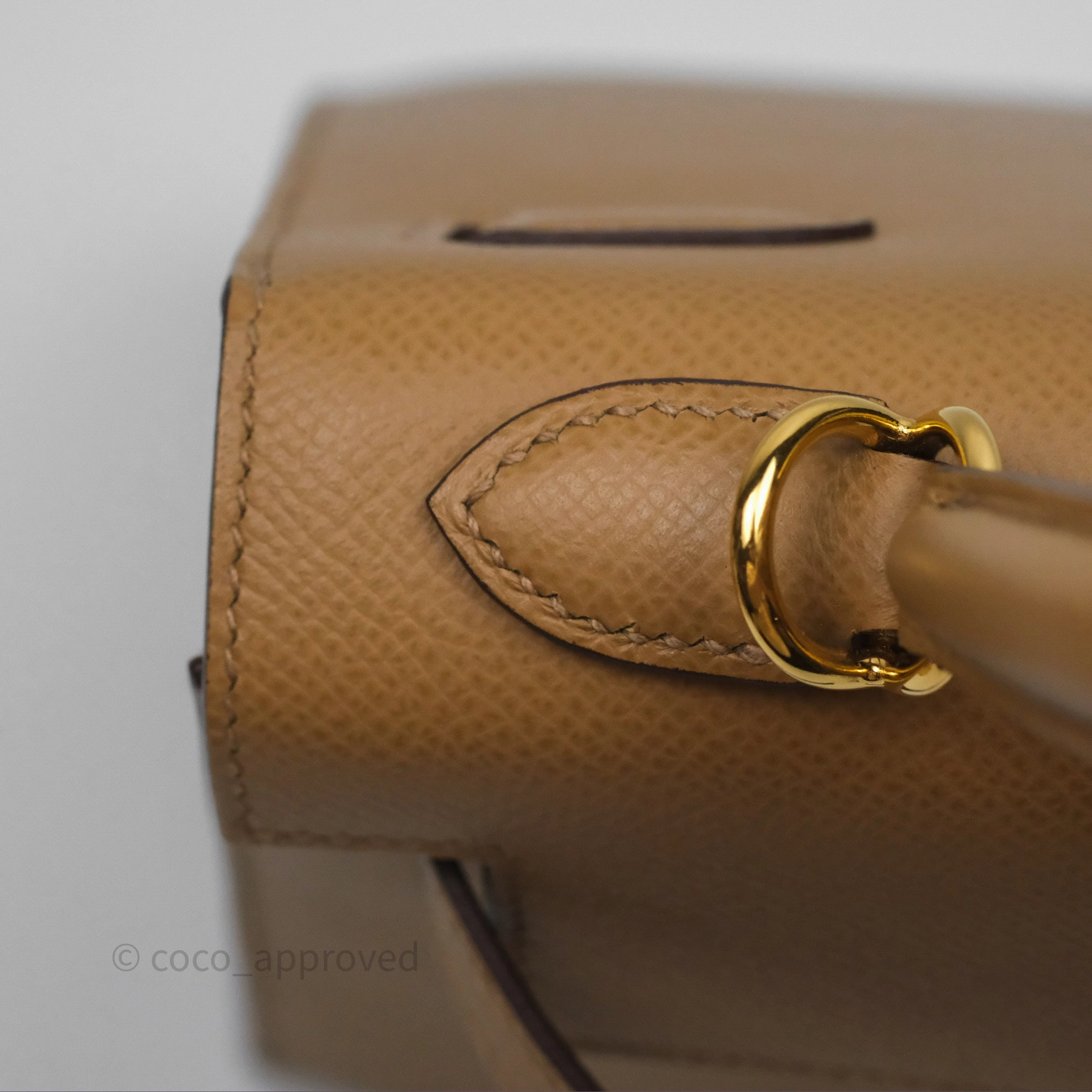 Herms Sellier Kelly 25 Chai 0M Epsom Gold Hardware