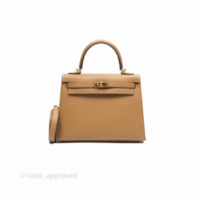 Herms Sellier Kelly 25 Chai 0M Epsom Gold Hardware