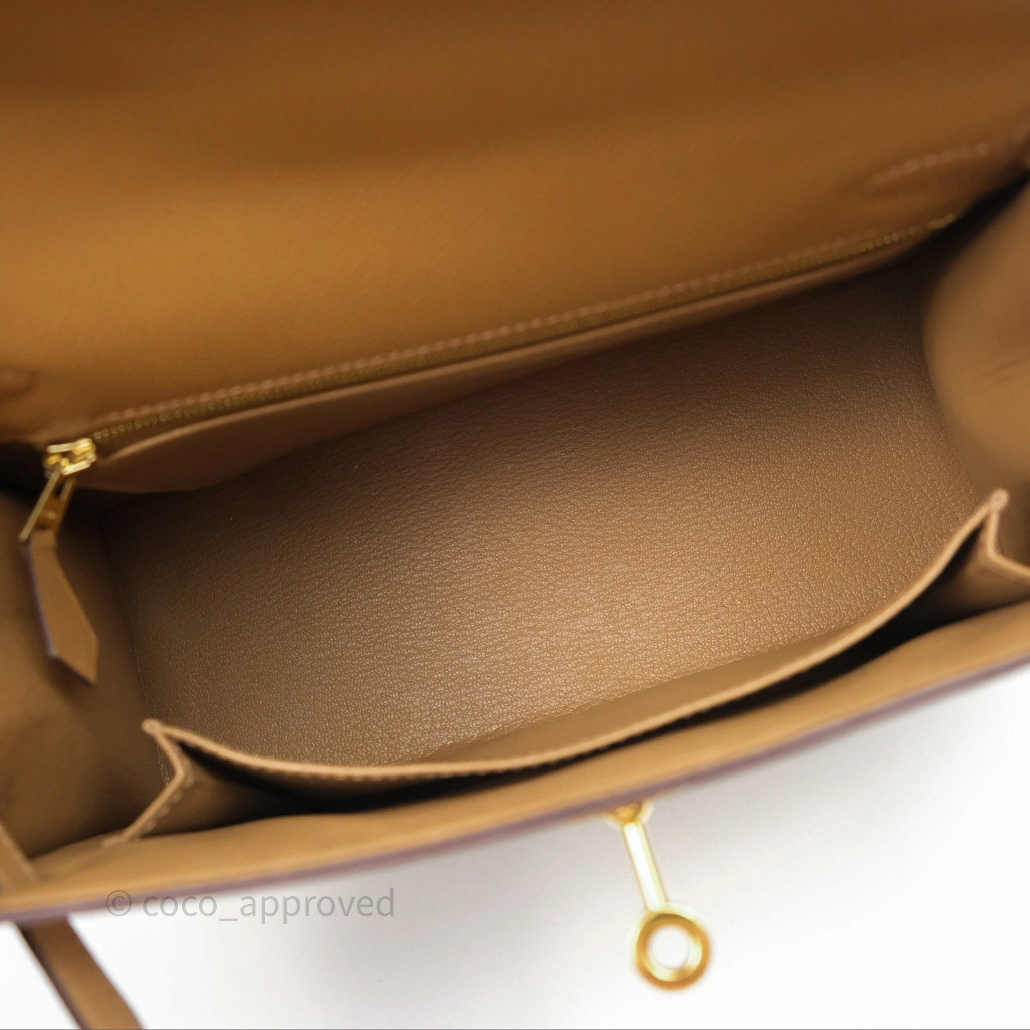 Herms Sellier Kelly 25 Chai 0M Epsom Gold Hardware