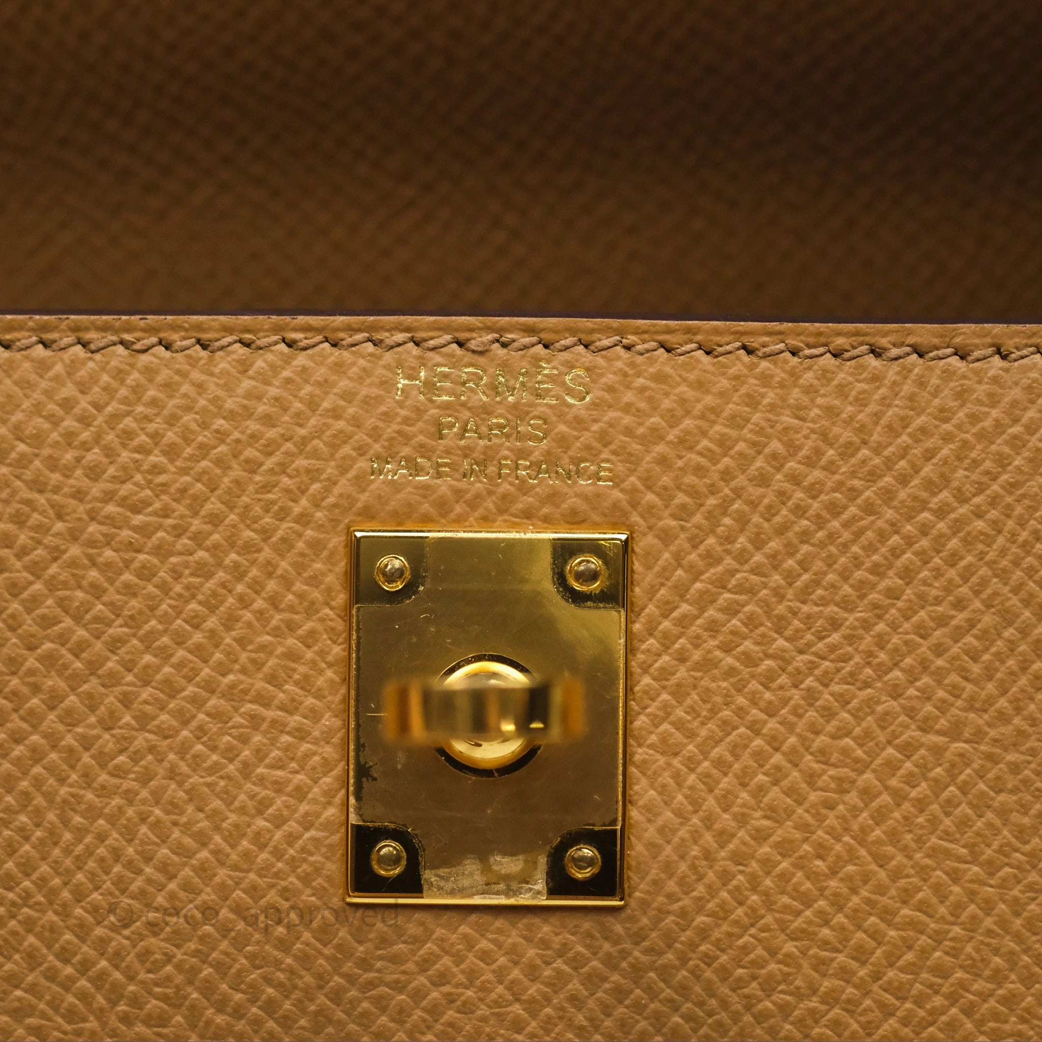 Herms Sellier Kelly 25 Chai 0M Epsom Gold Hardware