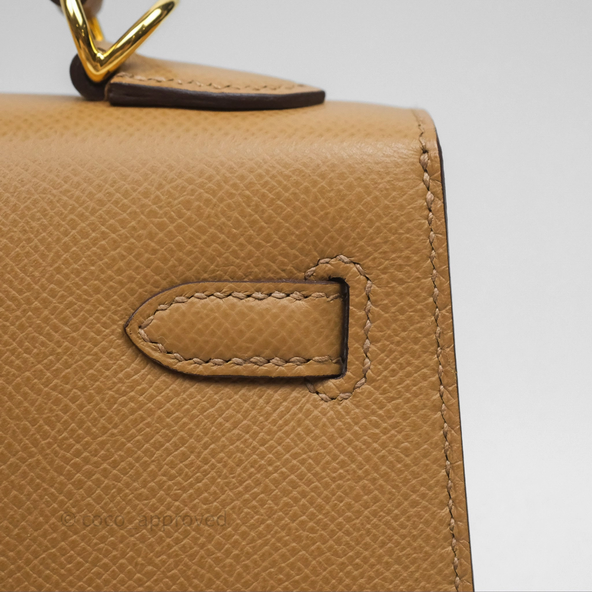 Herms Sellier Kelly 25 Chai 0M Epsom Gold Hardware