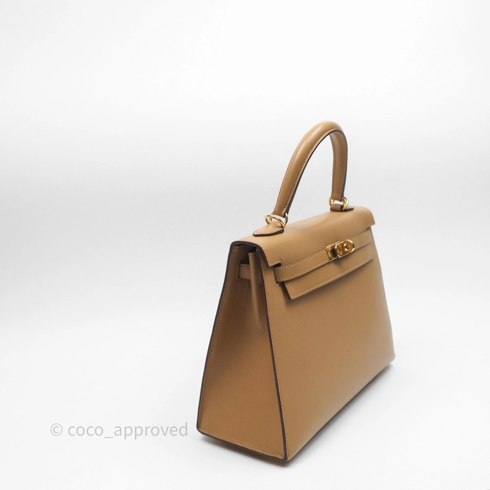 Herms Sellier Kelly 25 Chai 0M Epsom Gold Hardware