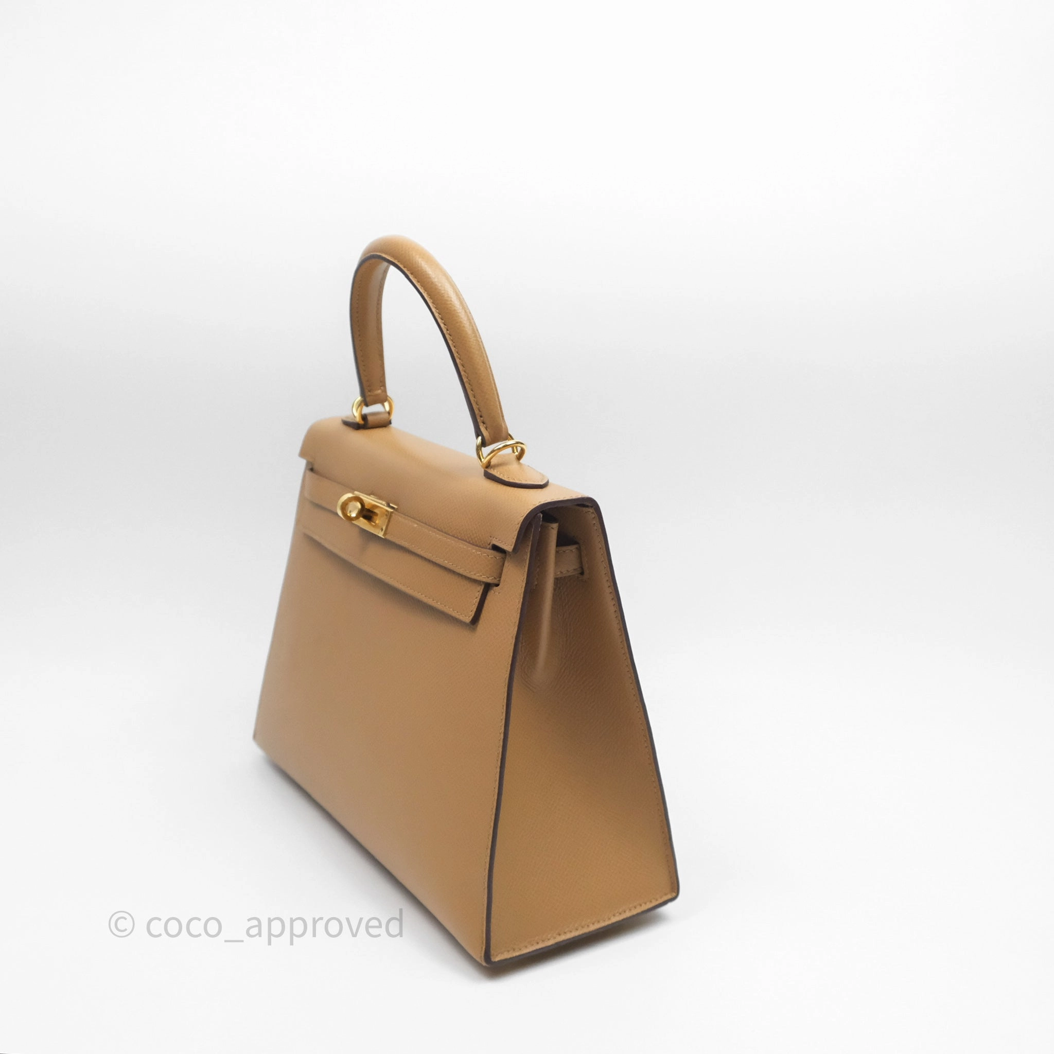 Herms Sellier Kelly 25 Chai 0M Epsom Gold Hardware