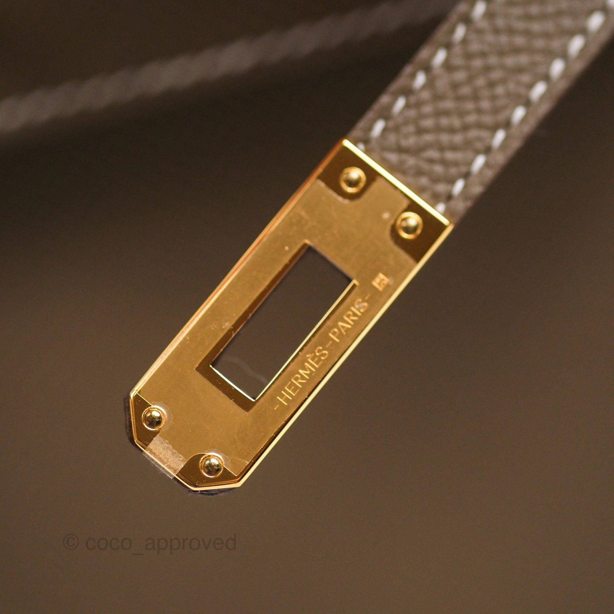 Herms Sellier Kelly 25 Etoupe 18 Epsom Gold Hardware