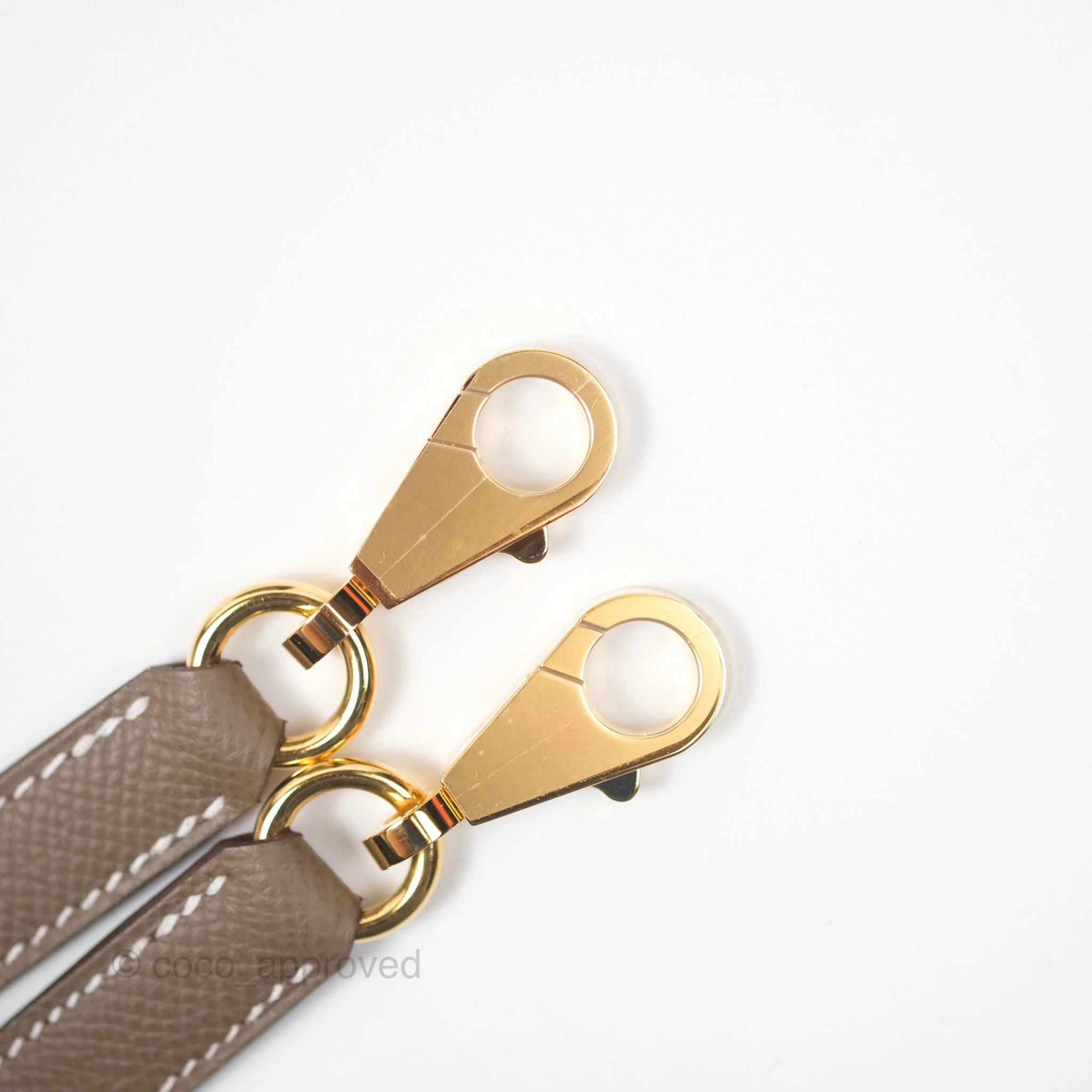 Herms Sellier Kelly 25 Etoupe 18 Epsom Gold Hardware